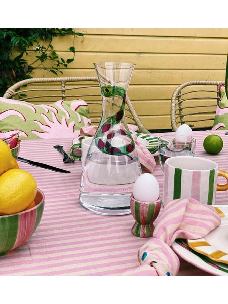 Anna + Nina - Servetten katoen Trippy Flower Set van 2 - Image 10