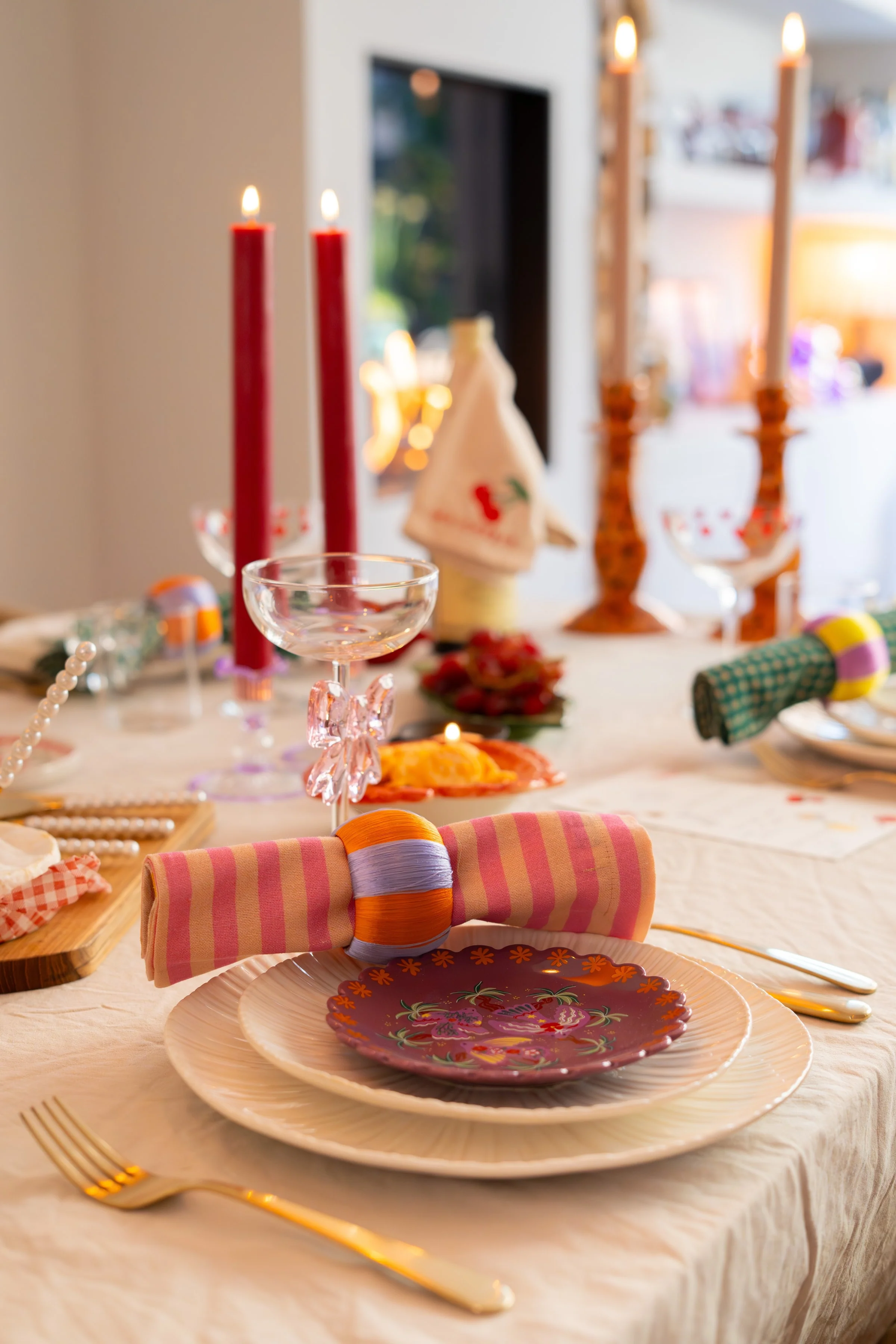 Anna + Nina - Servetten katoen Trippy Flower Set van 2 - Image 17
