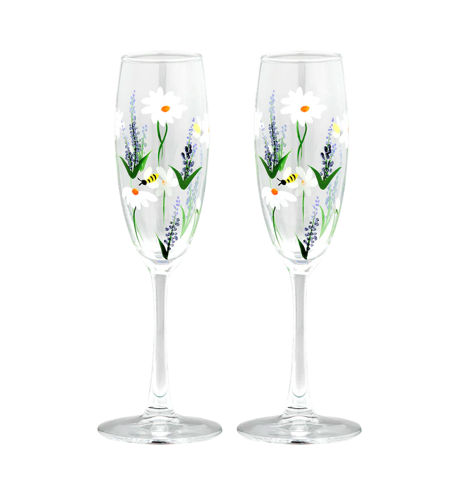 Anna + Nina - Springtime Toast Champagne Flute Set of 2