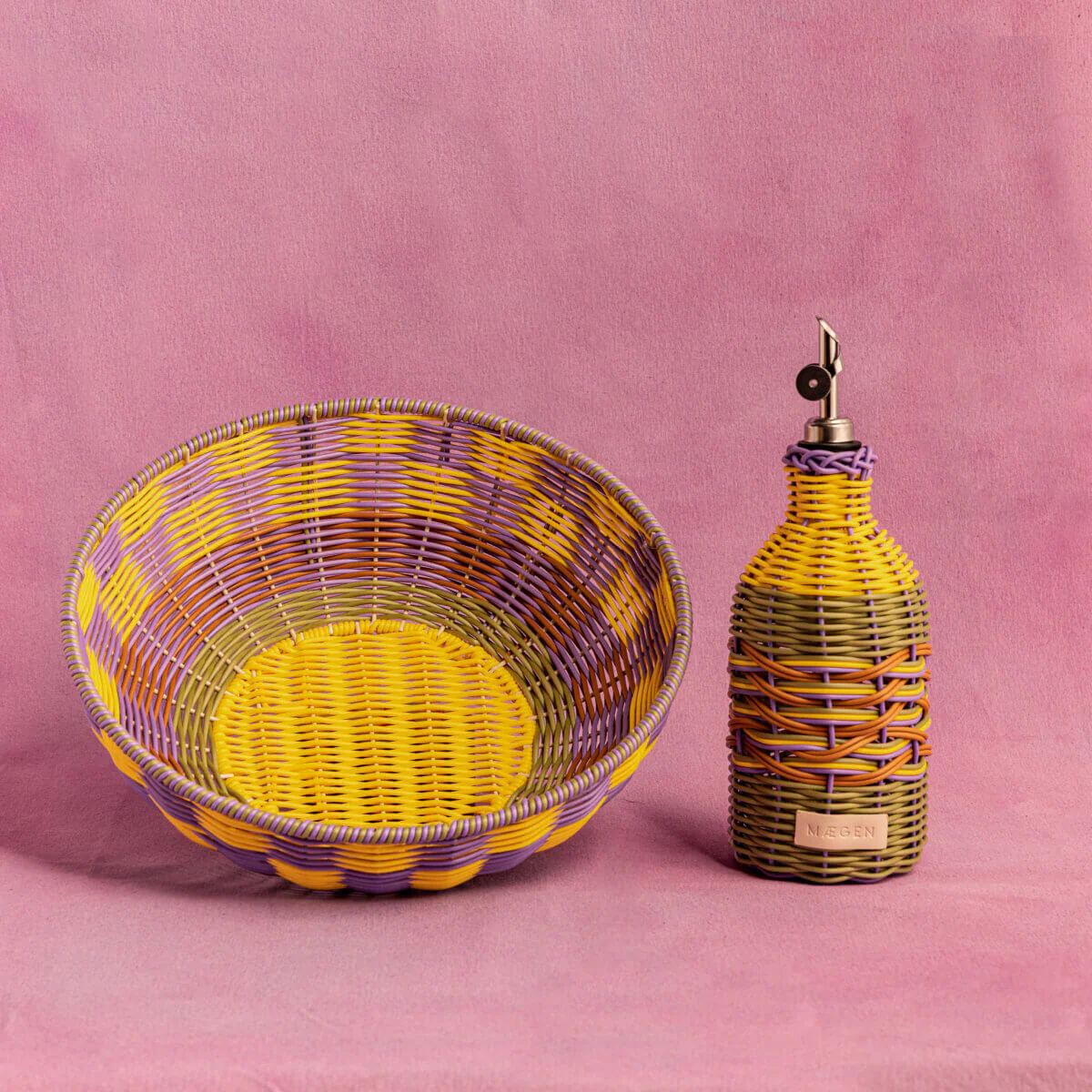 Design olijfolie fles yellow / lilac – Maegen - Image 3
