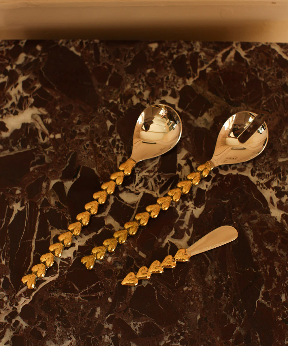 Doing goods - Holly Heart Salad Server Set in Giftbox - Image 3