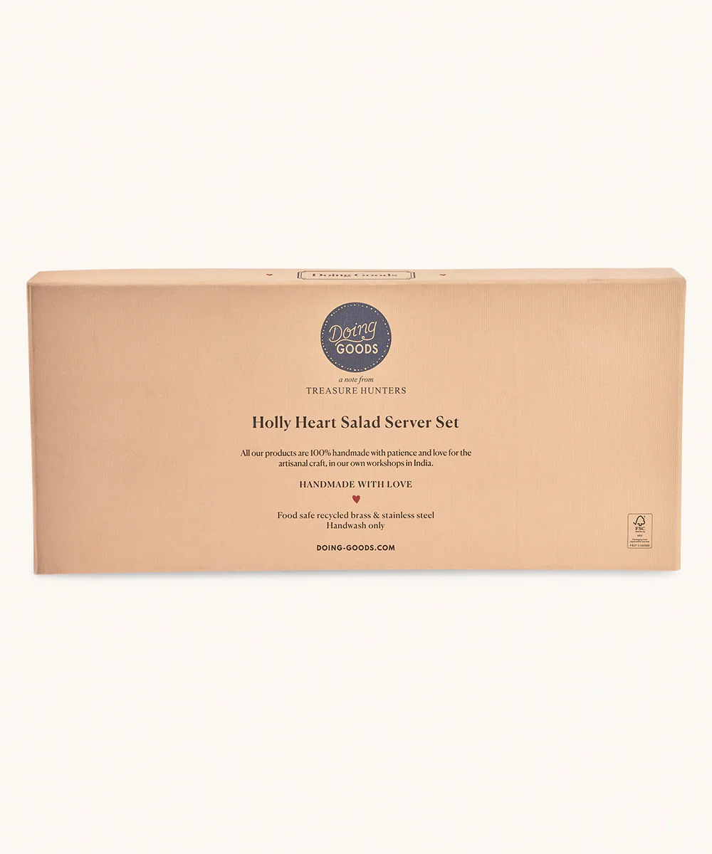 Doing goods - Holly Heart Salad Server Set in Giftbox - Image 6