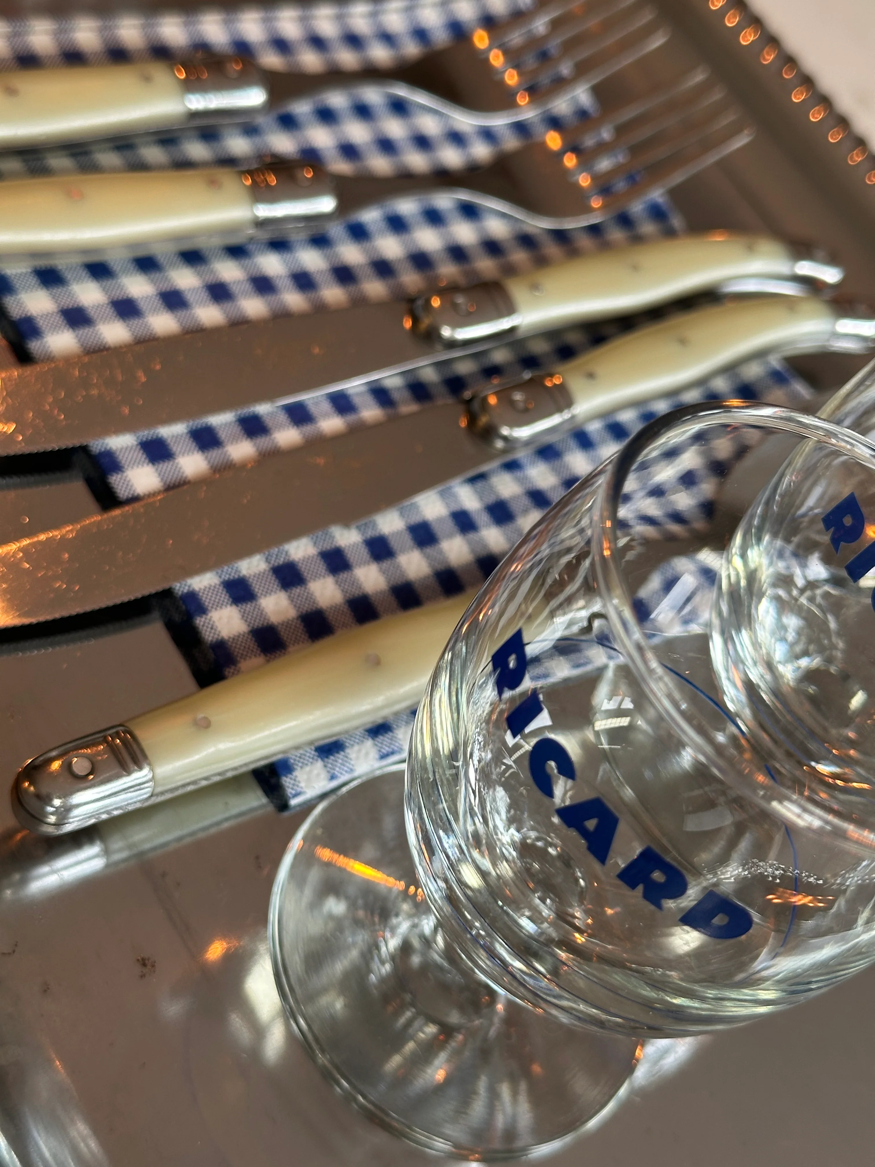 Laguiole Style de Vie Premium Line bestek set parelmoer – 5-delig – Frans bistro bestek - Image 4