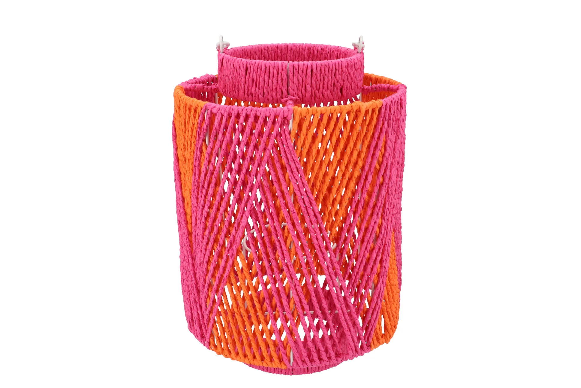 Lantaarn oranje roze (2 maten)