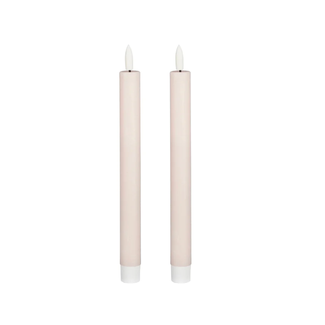 LED Kaarsen licht roze (set van 2)