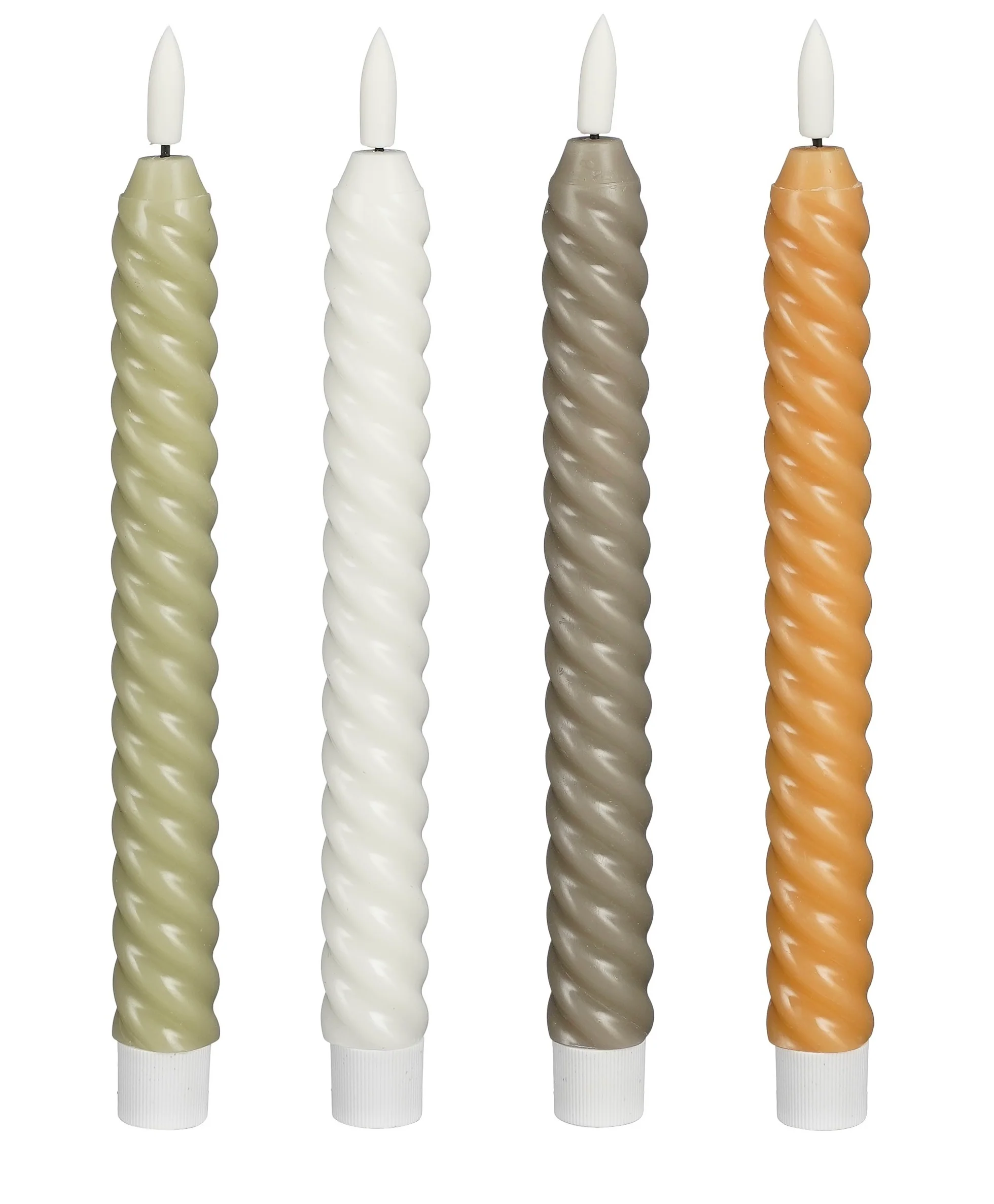 LED Kaarsen twist grijs (set van 2) - Image 3