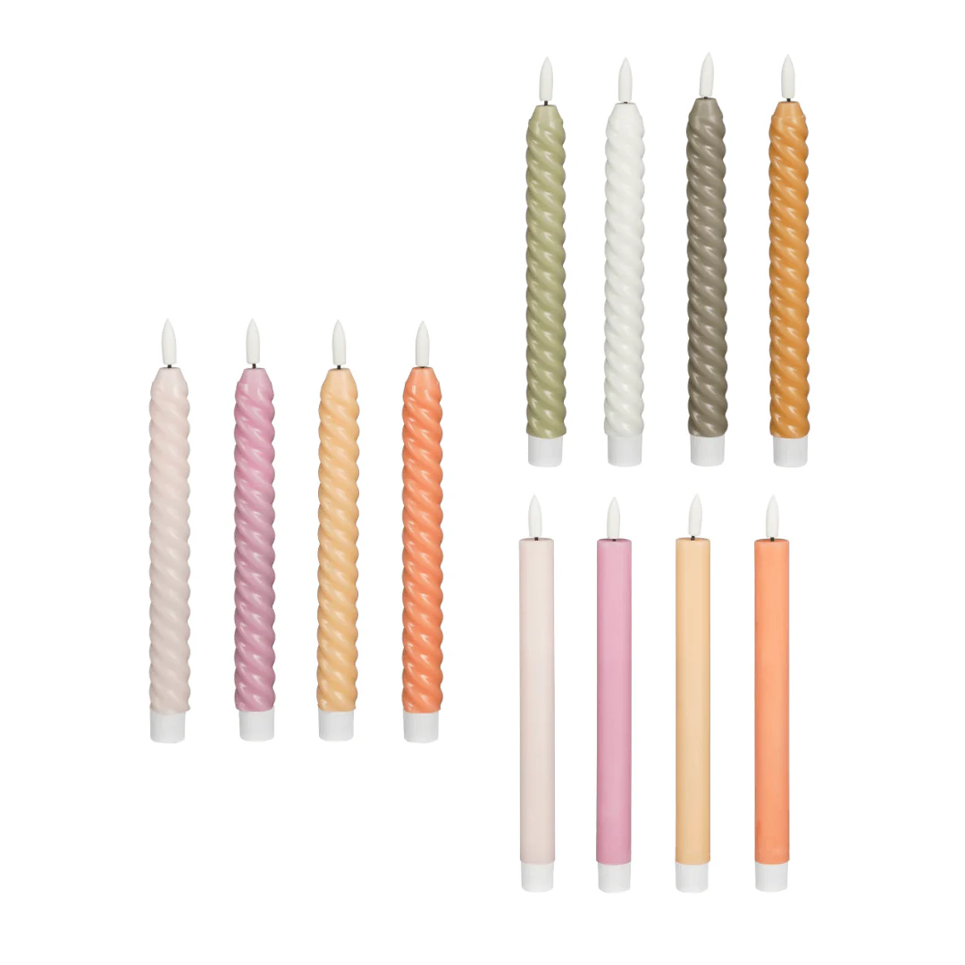 LED Kaarsen twist grijs (set van 2) - Image 4