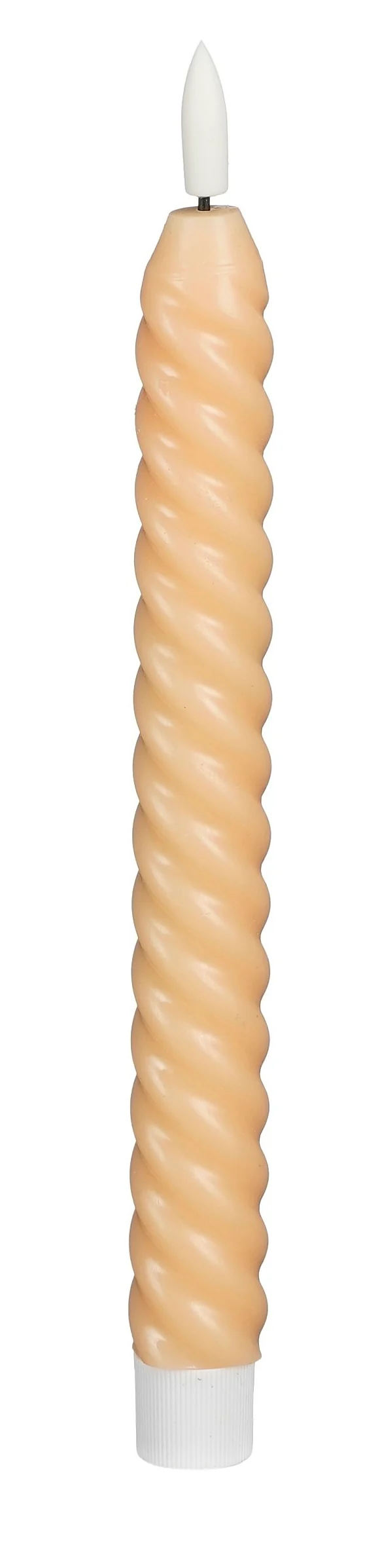 LED Kaarsen twist zalm crème - Image 2