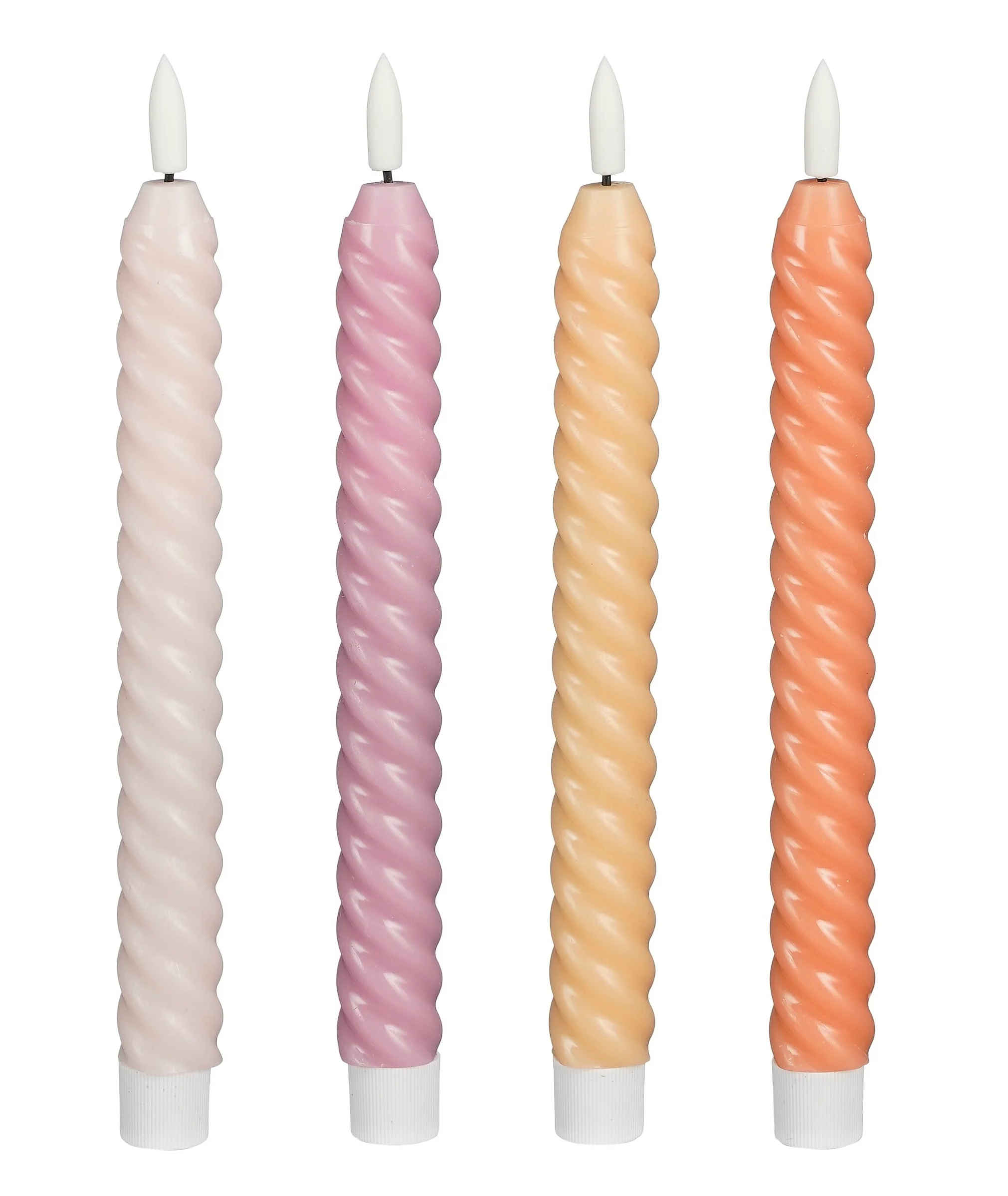 LED Kaarsen twist zalm crème - Image 3