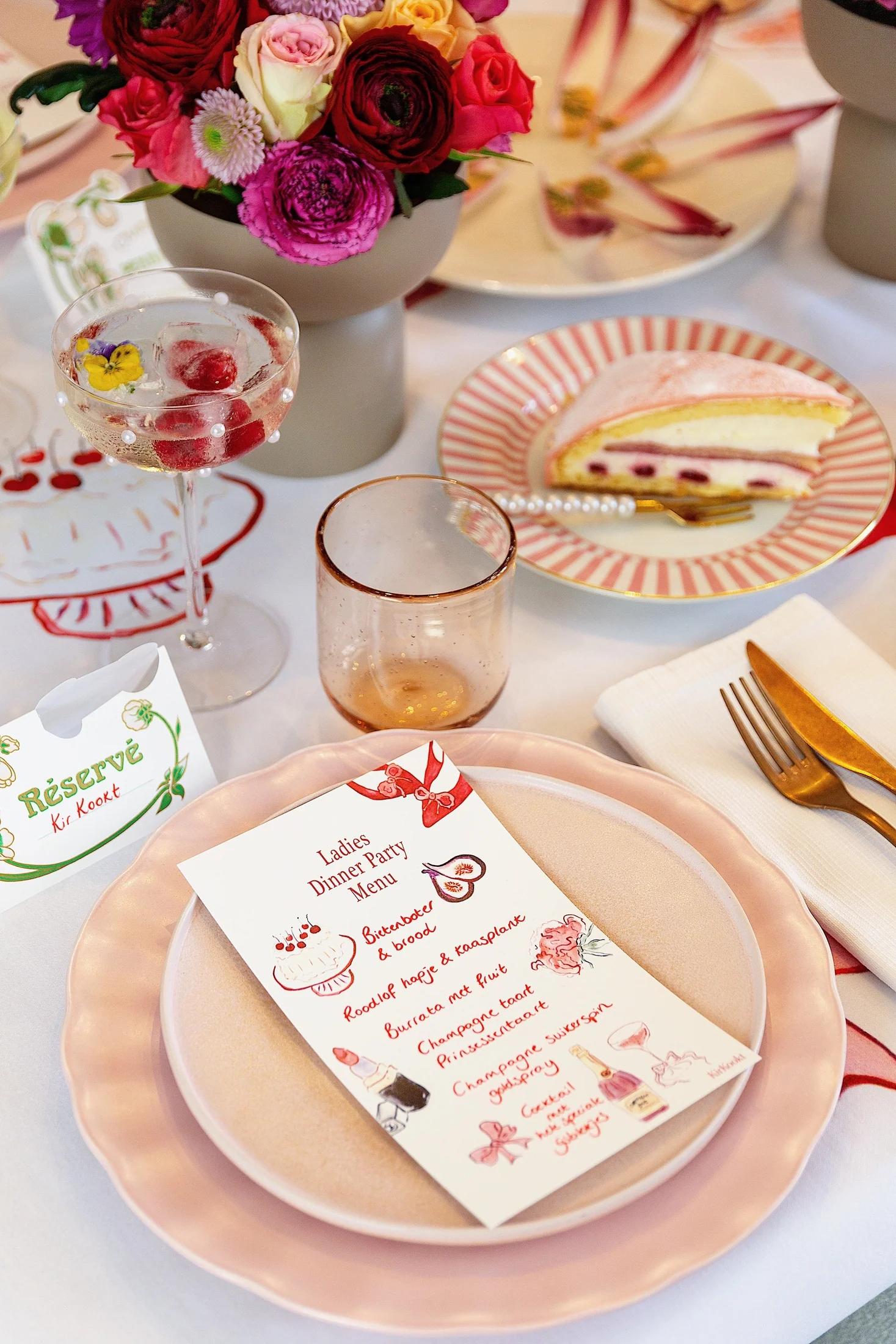 Menukaartjes Ladies dinner party (6x) | Ruby Conceptstore - Image 2