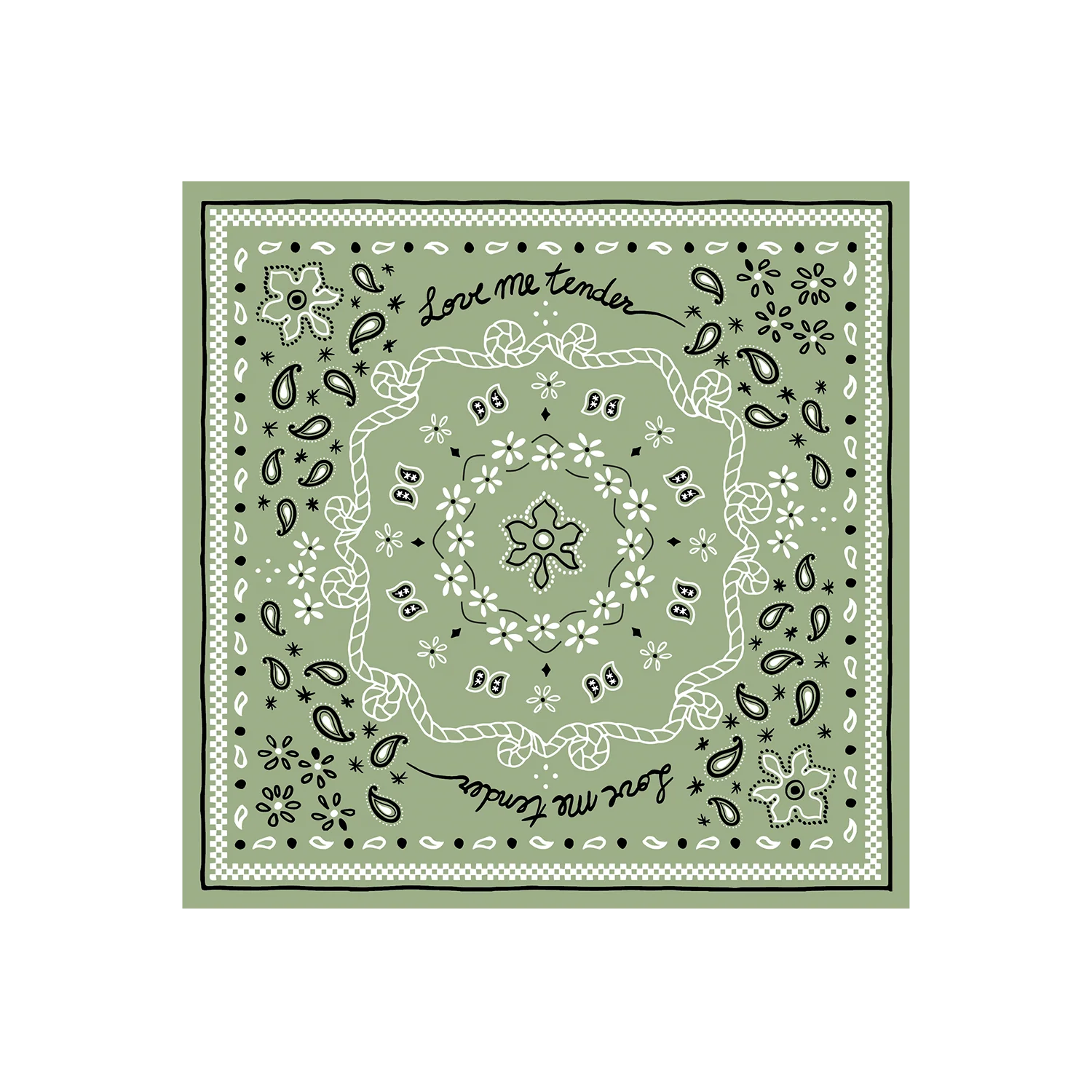 Papieren servet bandana matcha x20