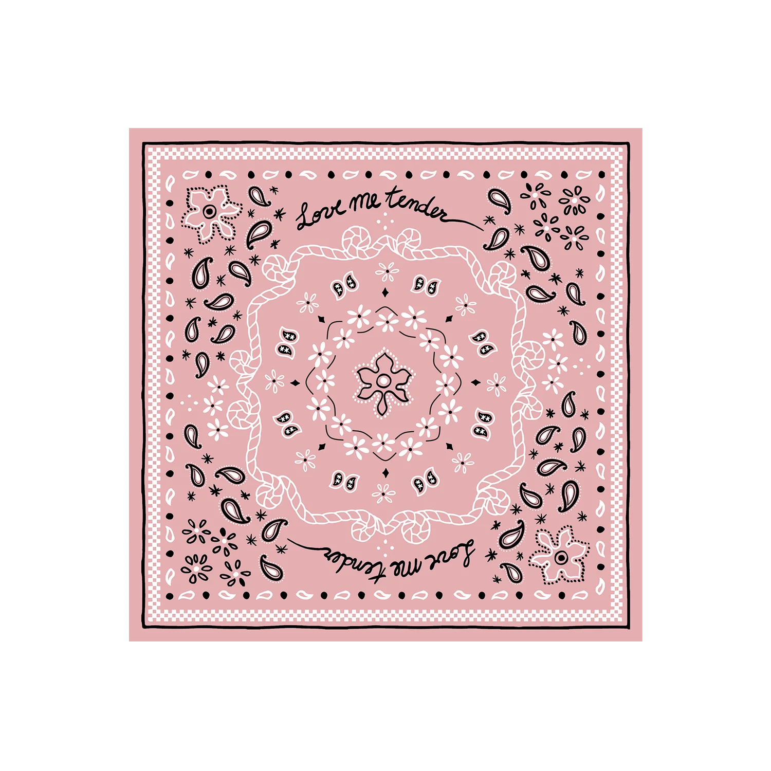 Roze bandana papieren servet x20