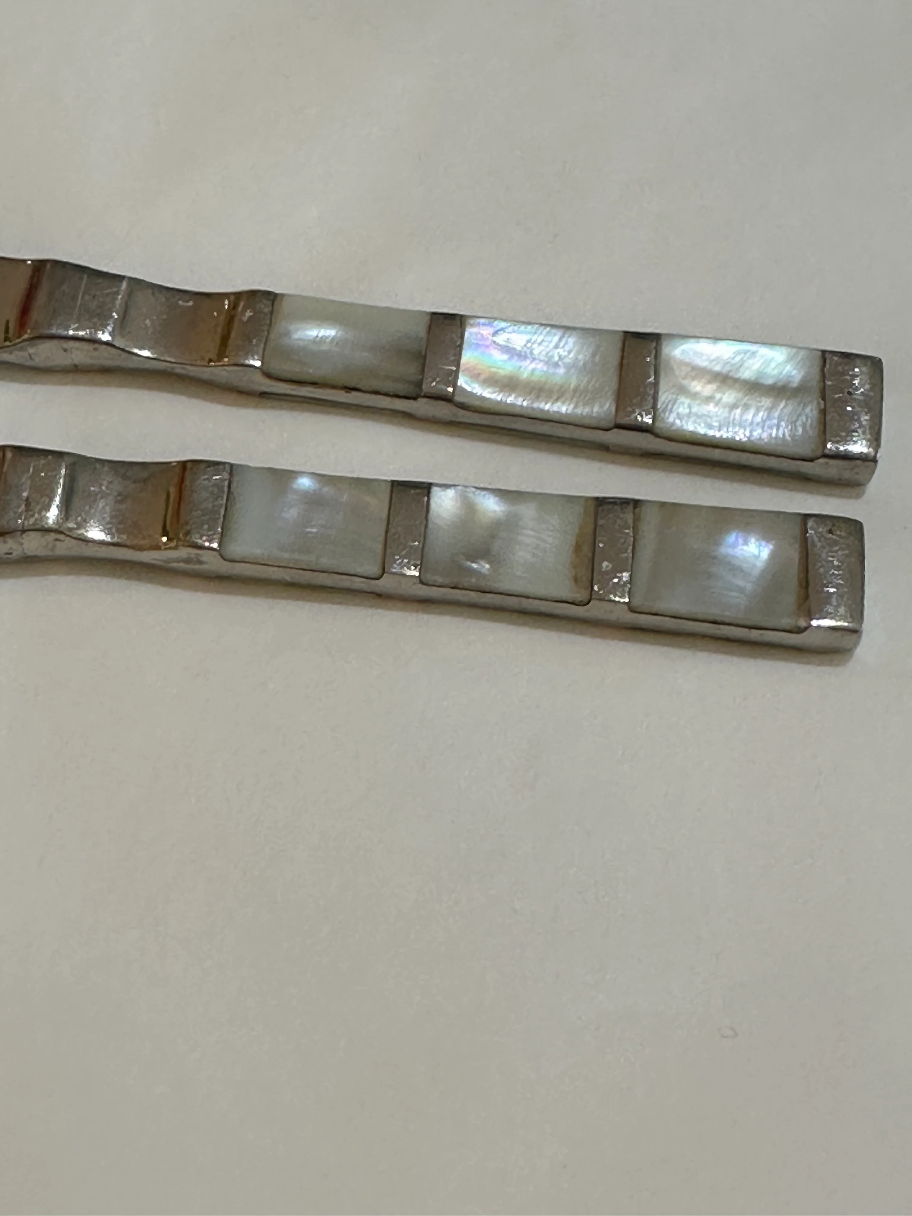 Set van 2 vintage parelmoer smeermessen – luxe botermesjes - Image 4