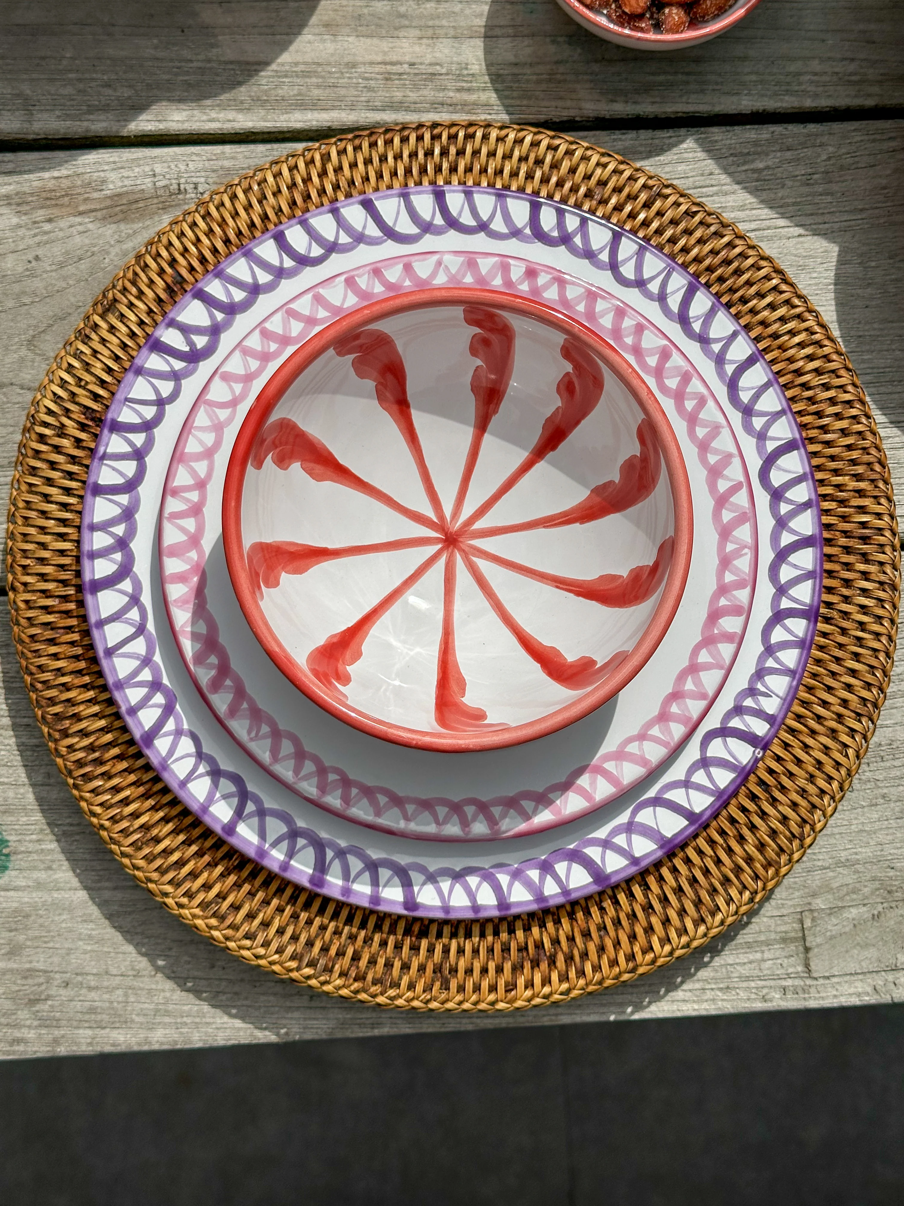Spaanse bowl 15cm Palmetas Coral | Rubia Cerámica - Image 6