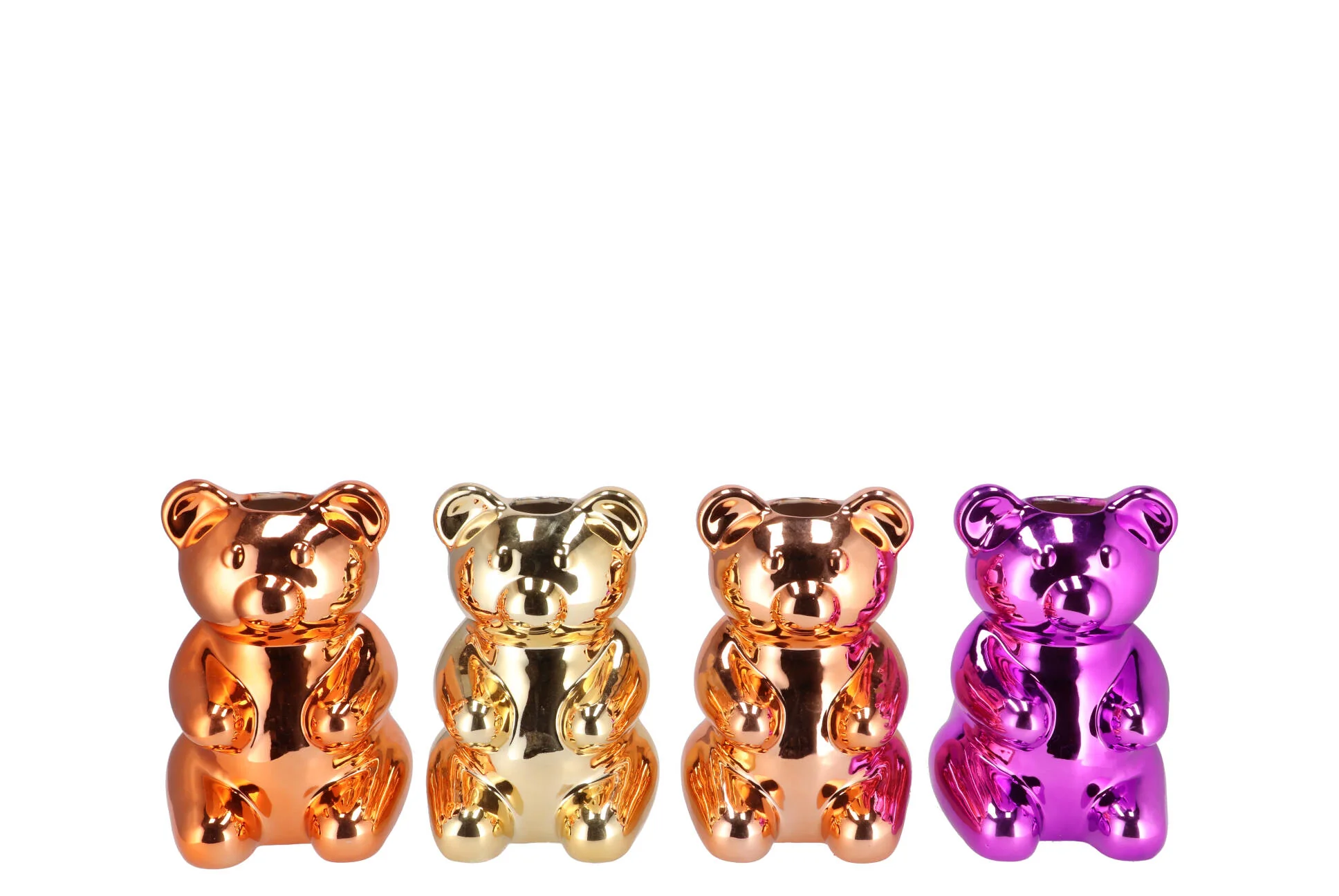Shiny candy beer vaas: vrolijk & uniek - 20 cm, 4 kleuren