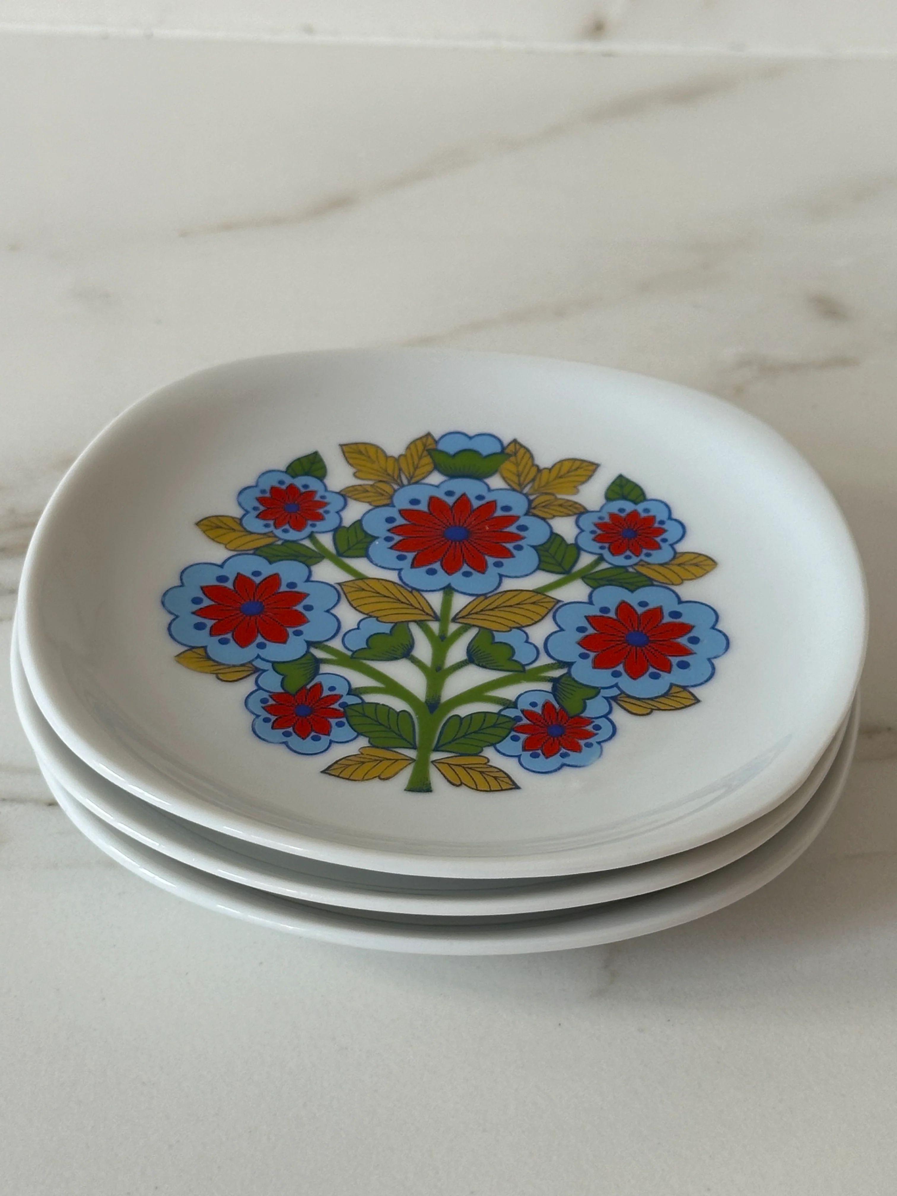 Vintage Bavaria schaaltjes bloemen – retro schaaltjes 11 cm (set van 3) - Image 3