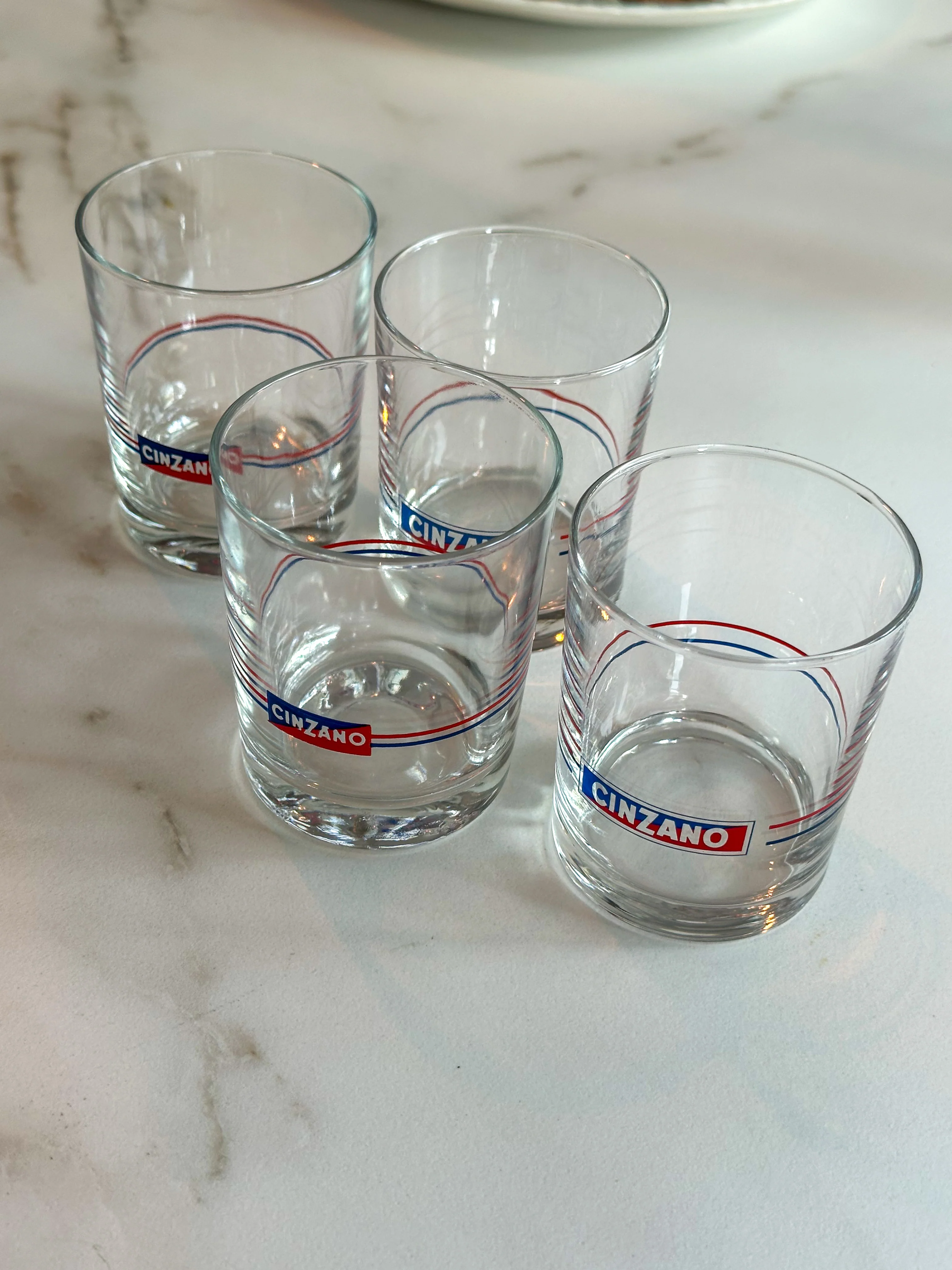 Vintage Cinzano Tumblers – Set van 4 Italiaanse Cocktailglazen Jaren 70 - Image 3