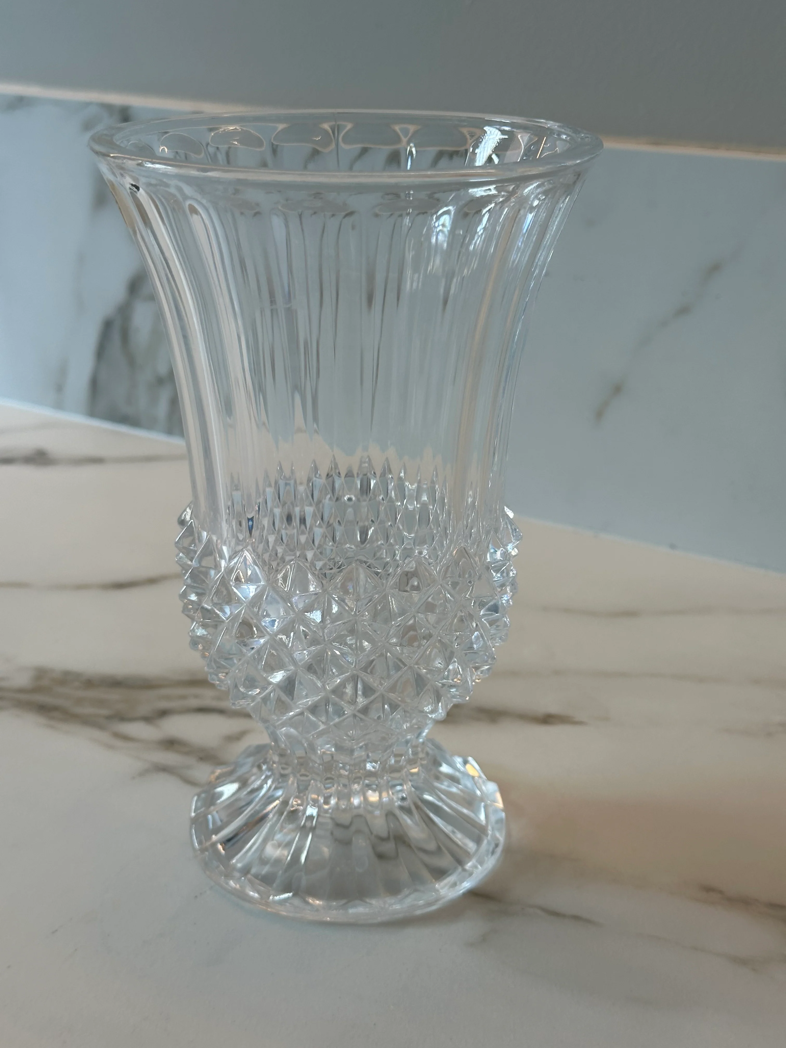 Vintage Cristal d’Arques kristallen vaas – Frankrijk