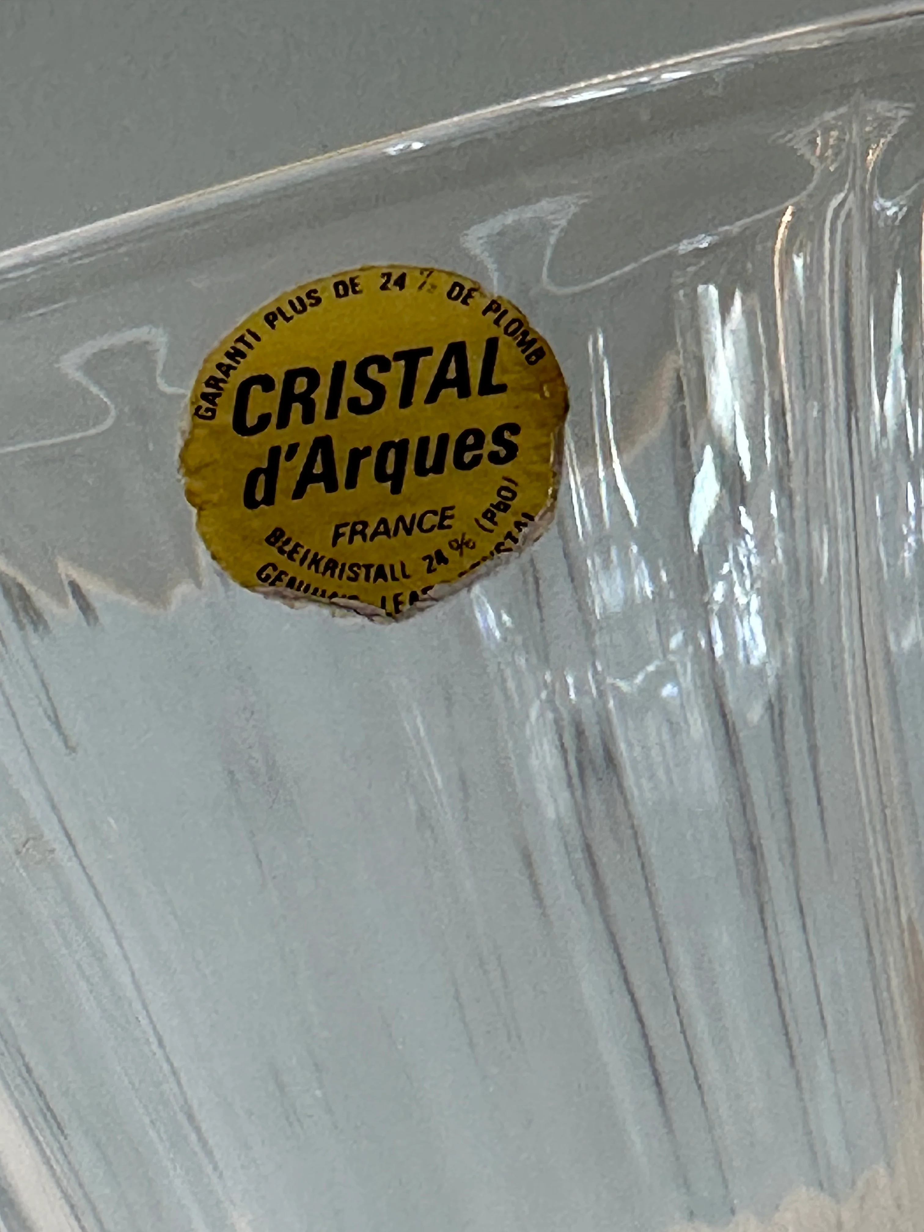 Vintage Cristal d’Arques kristallen vaas – Frankrijk - Image 2