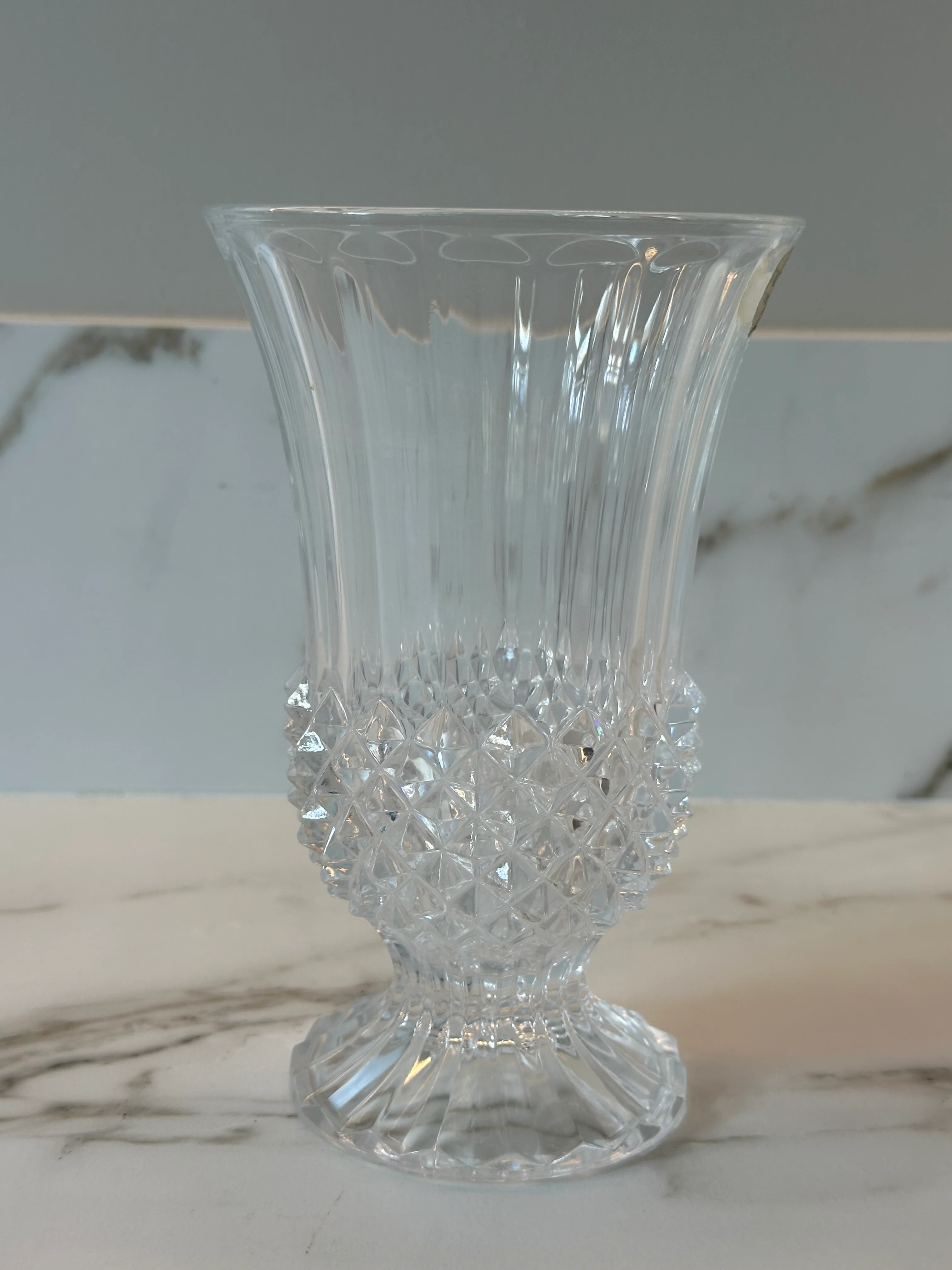 Vintage Cristal d’Arques kristallen vaas – Frankrijk - Image 4