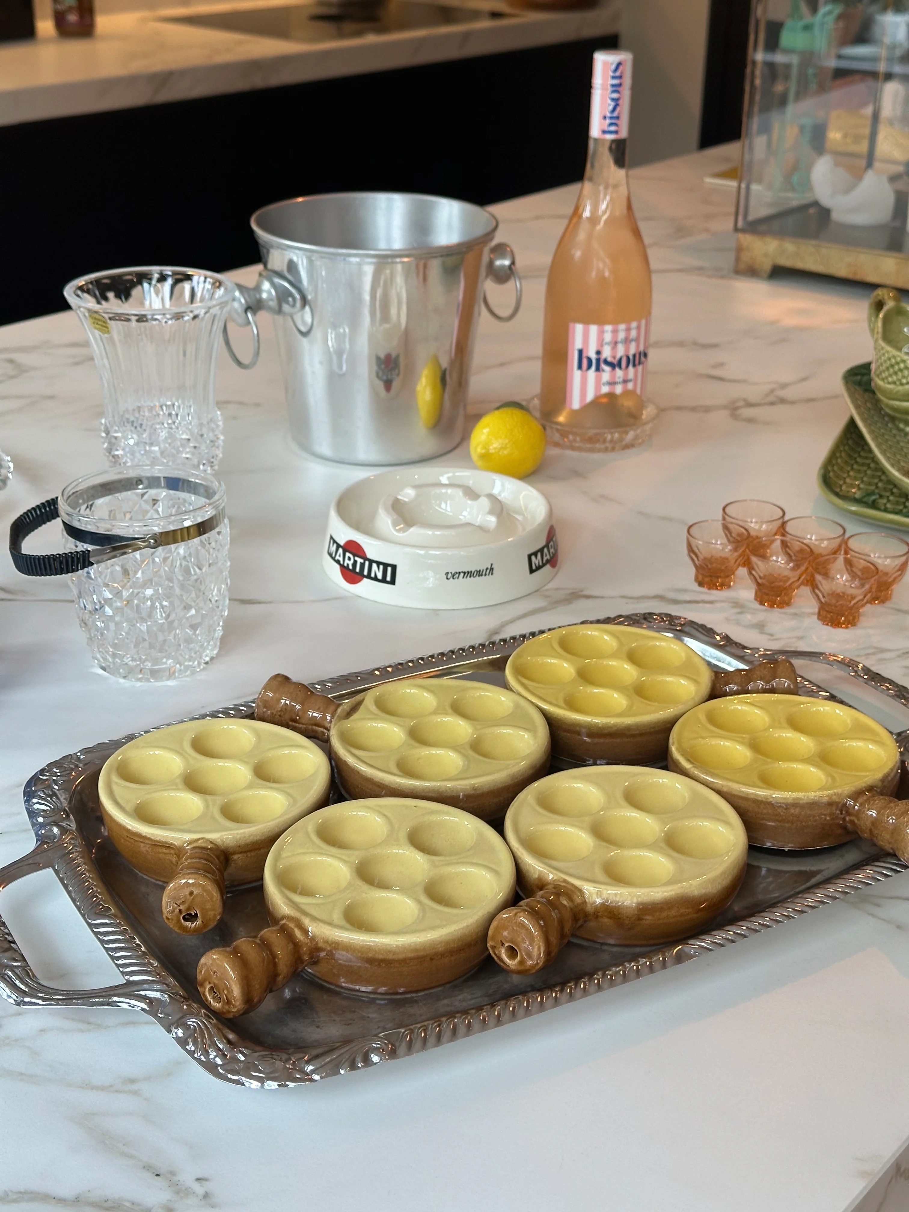 Vintage escargot schaaltjes – keramiek – Made in France (set van 2) - Image 9
