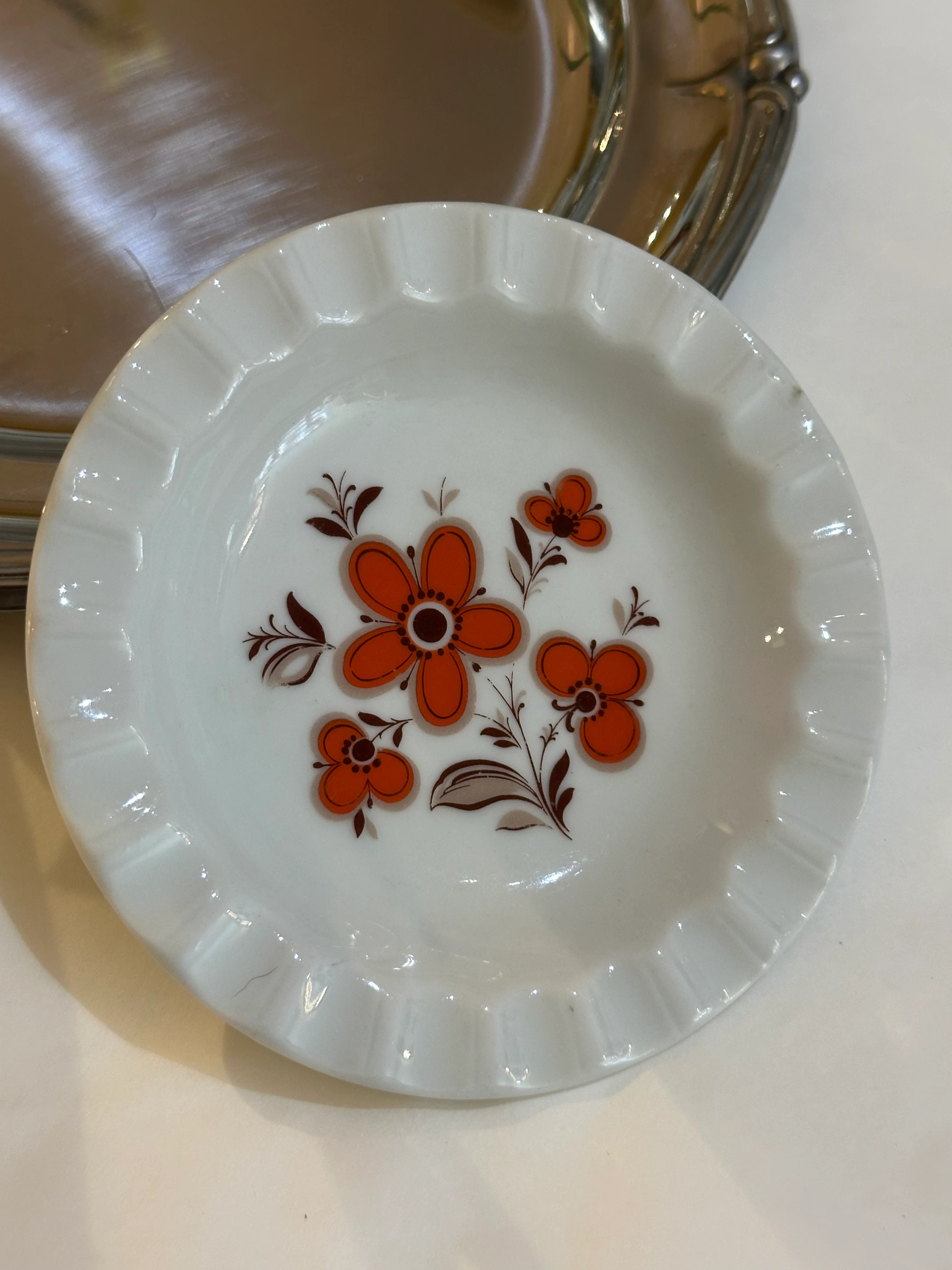 Vintage small Flower Dish – Orange Bloom (Bavaria)