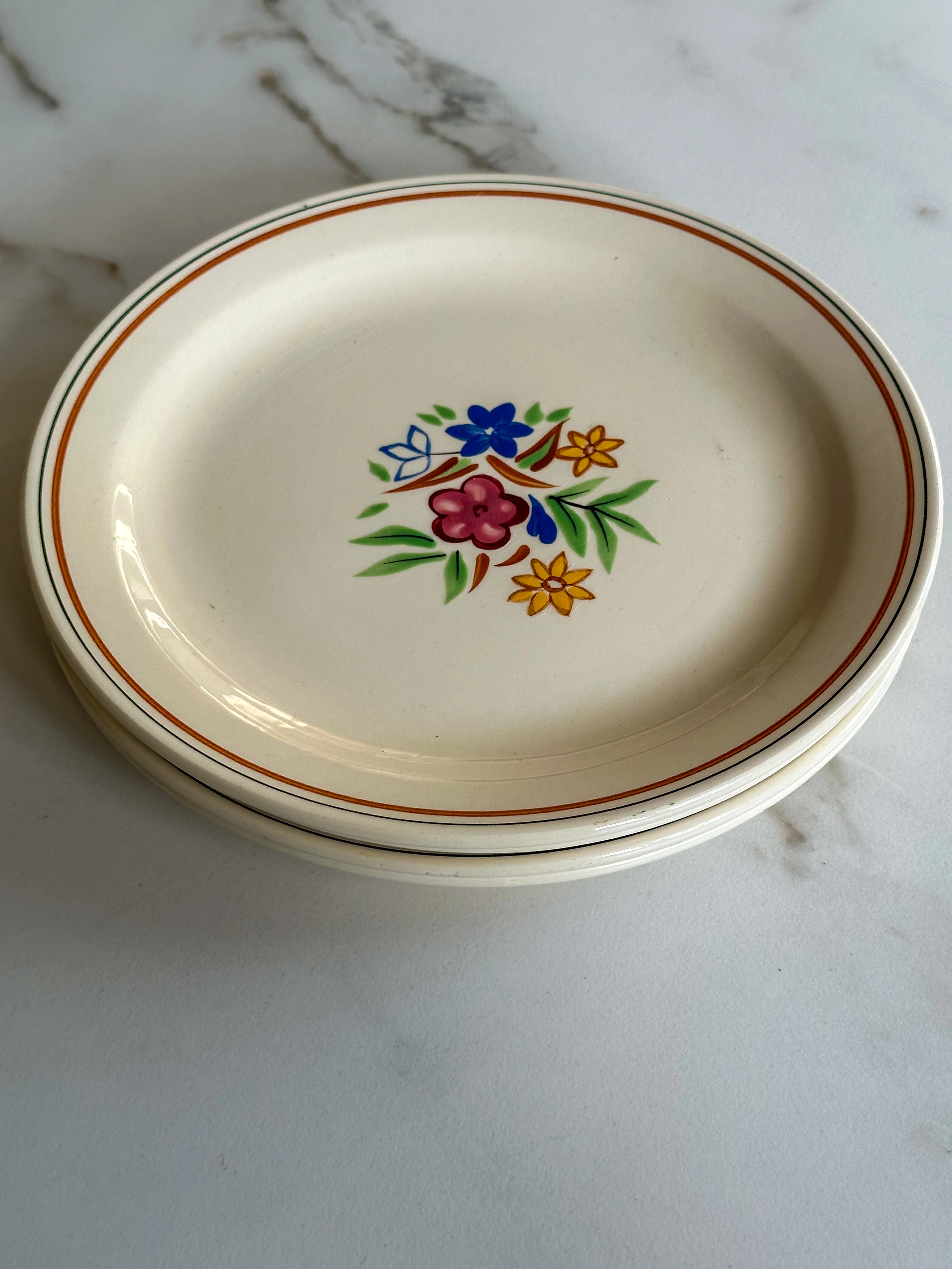 Vintage Franse serveerschalen Saint-Amand stijl - set van 3 - Image 5