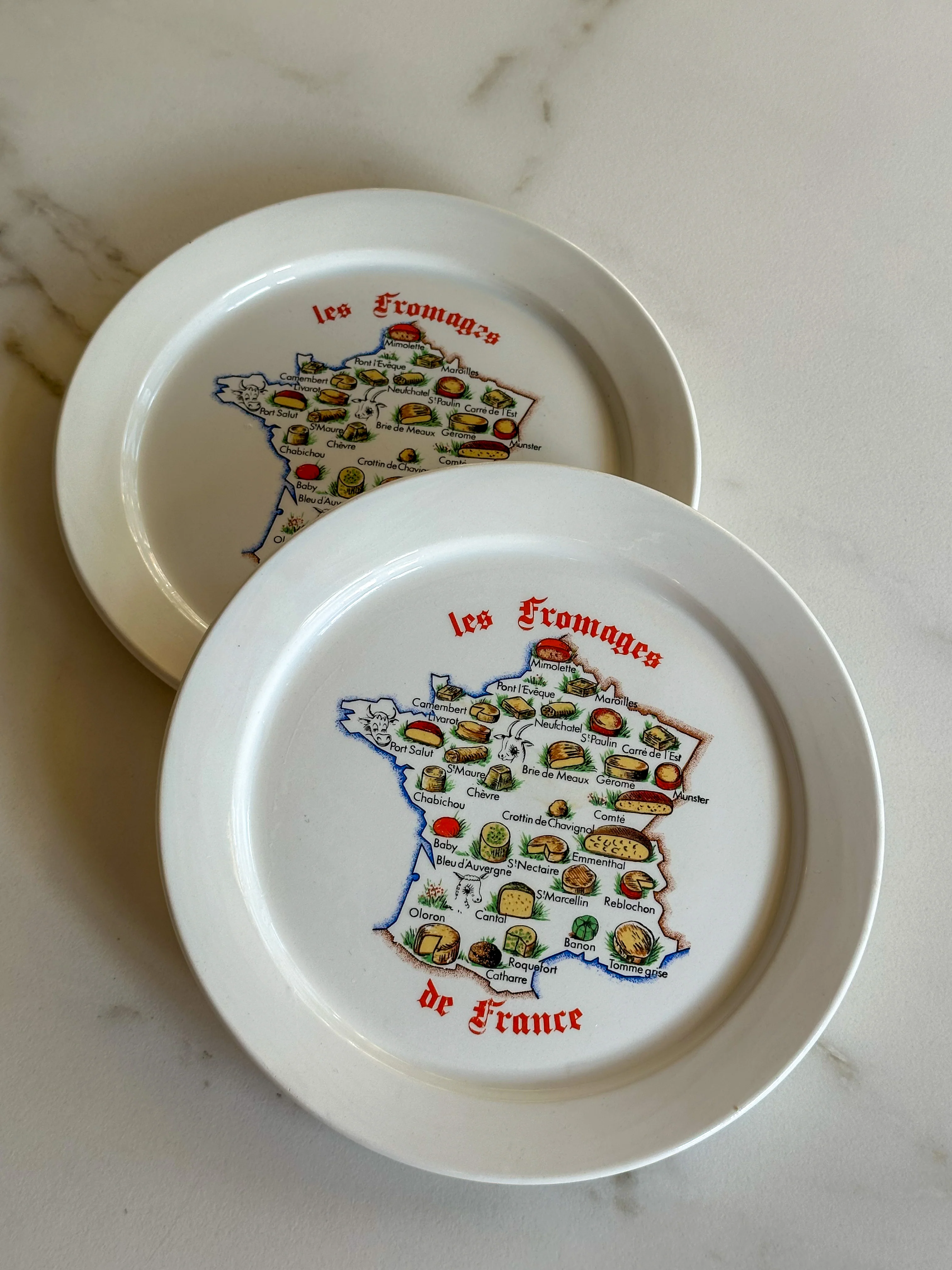 Vintage kaasbordje Les Fromages de France – Frans bordje – cheese plate