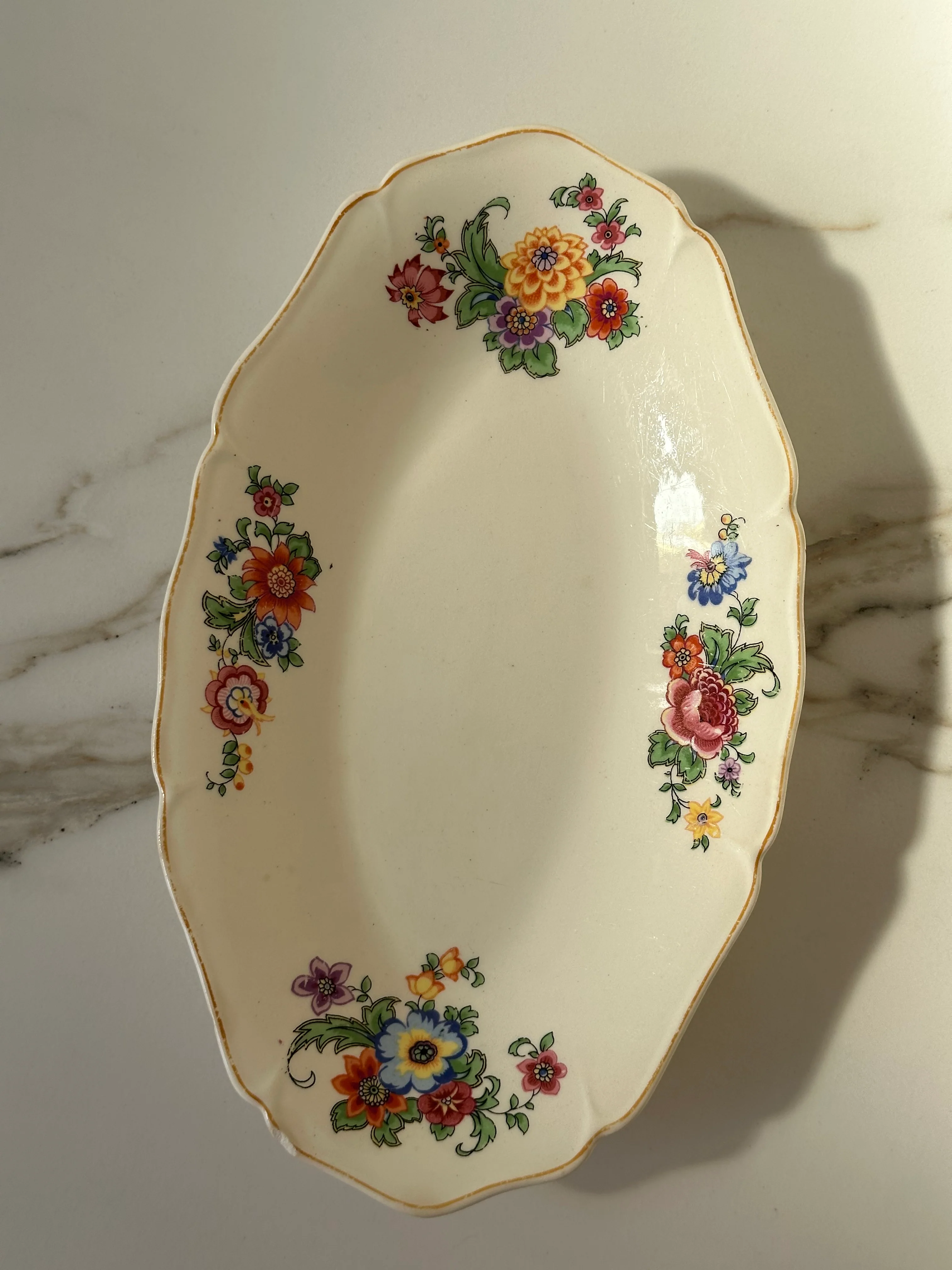 Vintage Maastricht Serveerschaal - Floral - Image 7