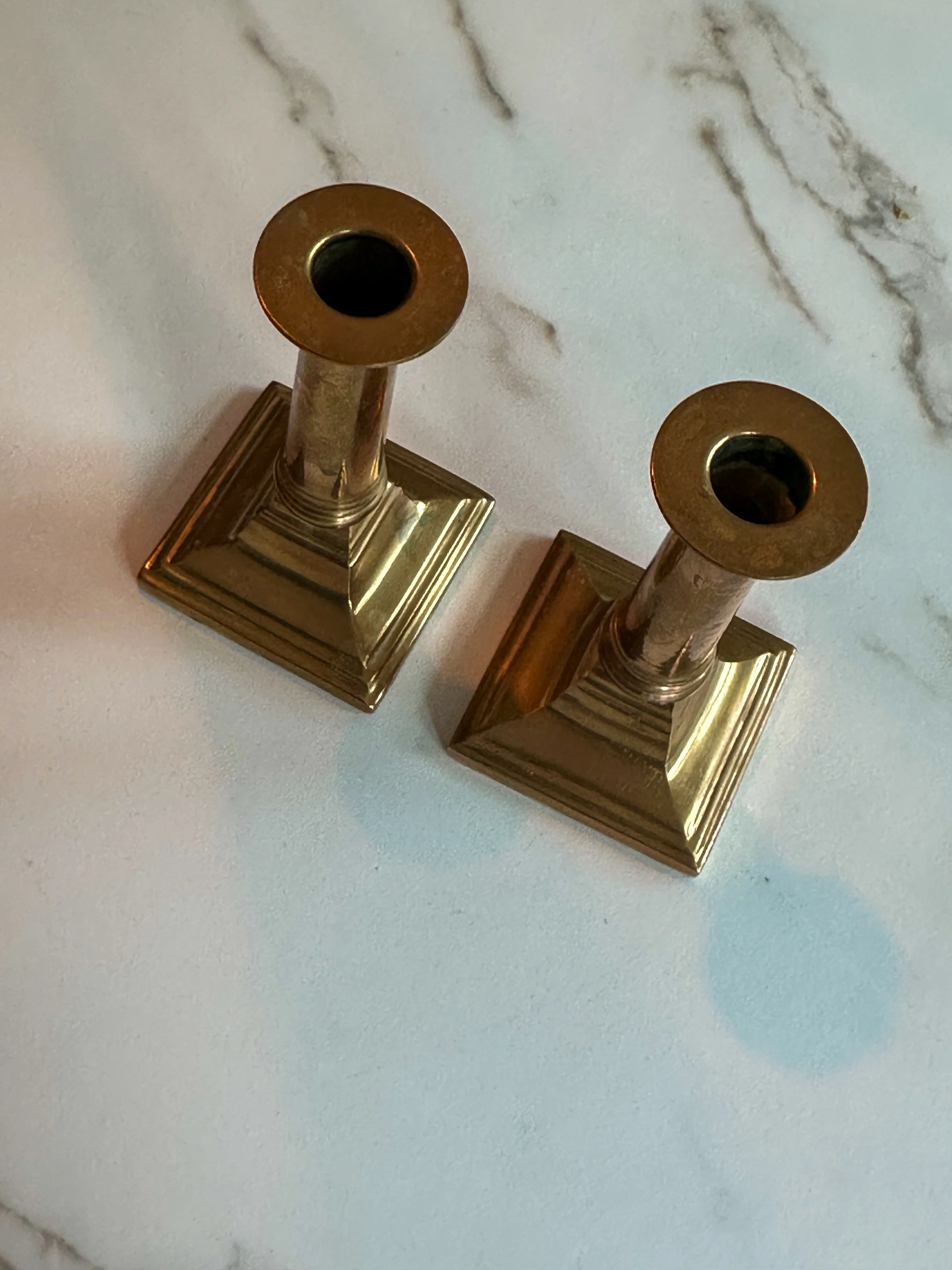 Vintage Messing Kandelaars Set van 2 – Klassieke Engelse Stijl - Image 3