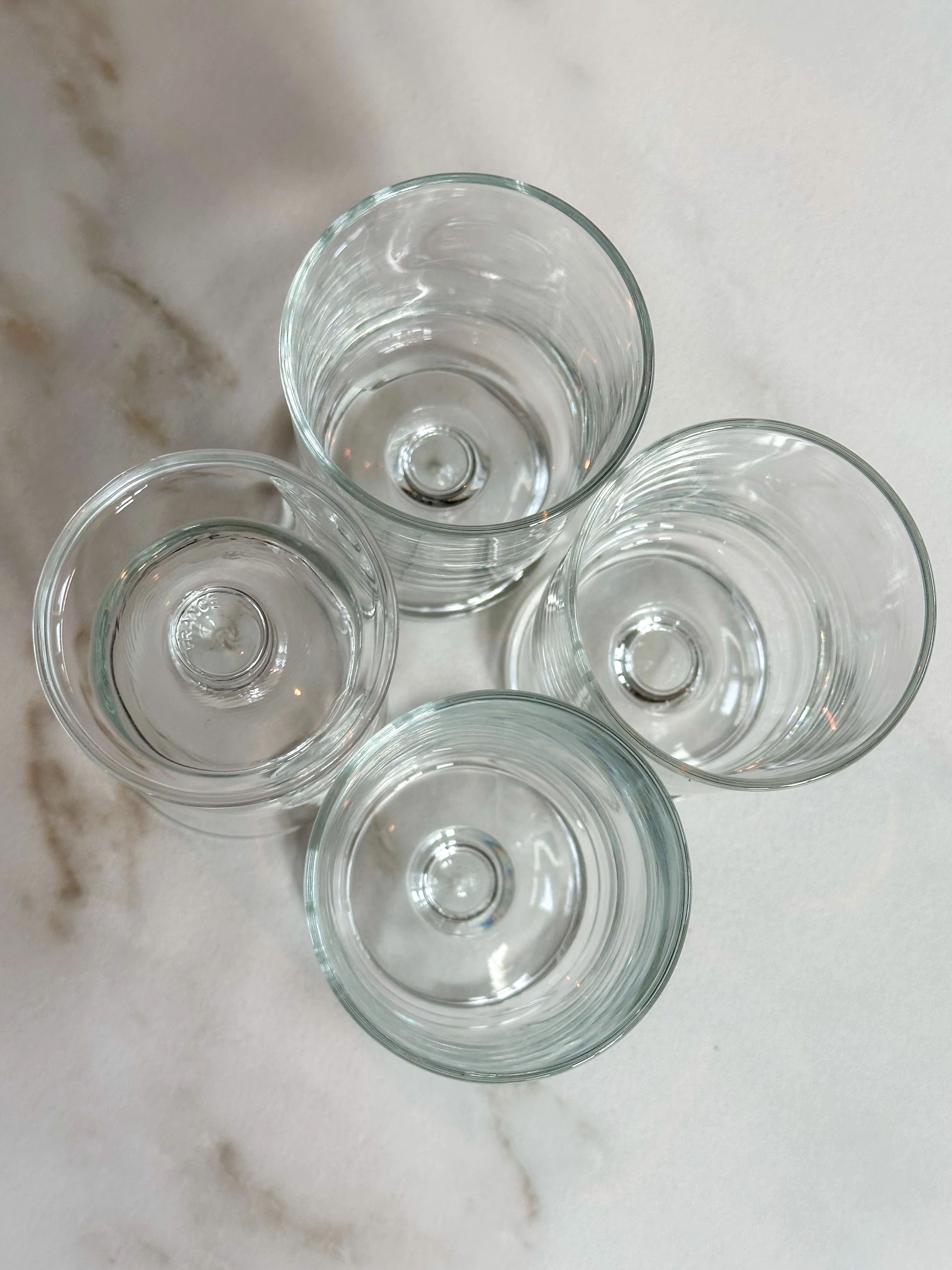 Vintage Transparante Glazen Set van 4 | Retro Design Drinkglazen - Image 3