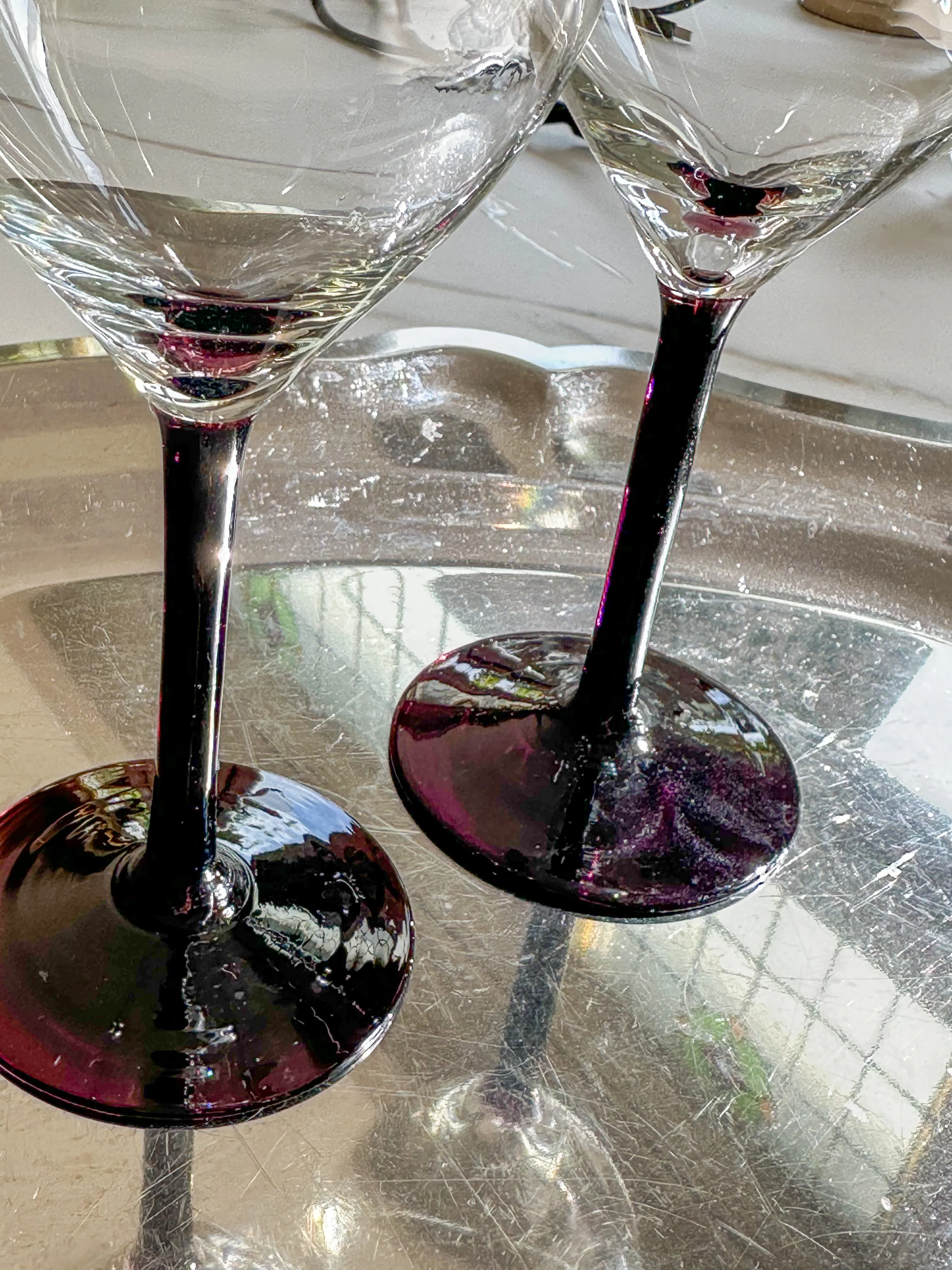 Vintage Luminarc Amethyst Wijnglazen – Set van 2 - Image 3