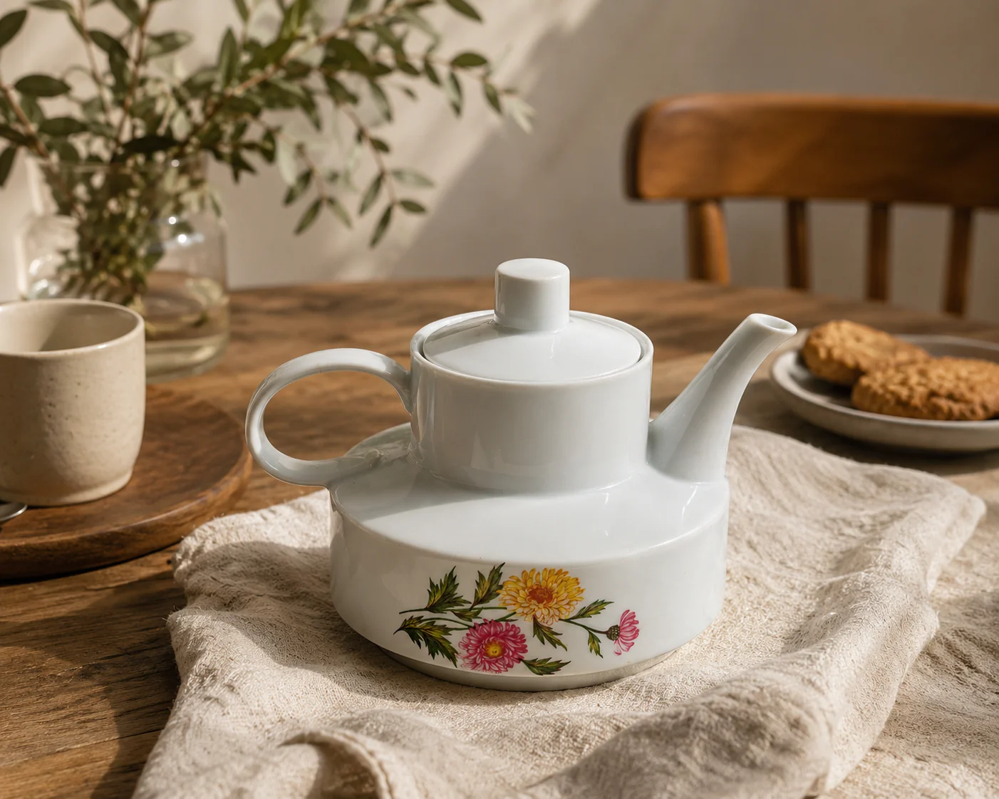 Vintage Winterling Theepot met Bloemen – West Germany Porselein