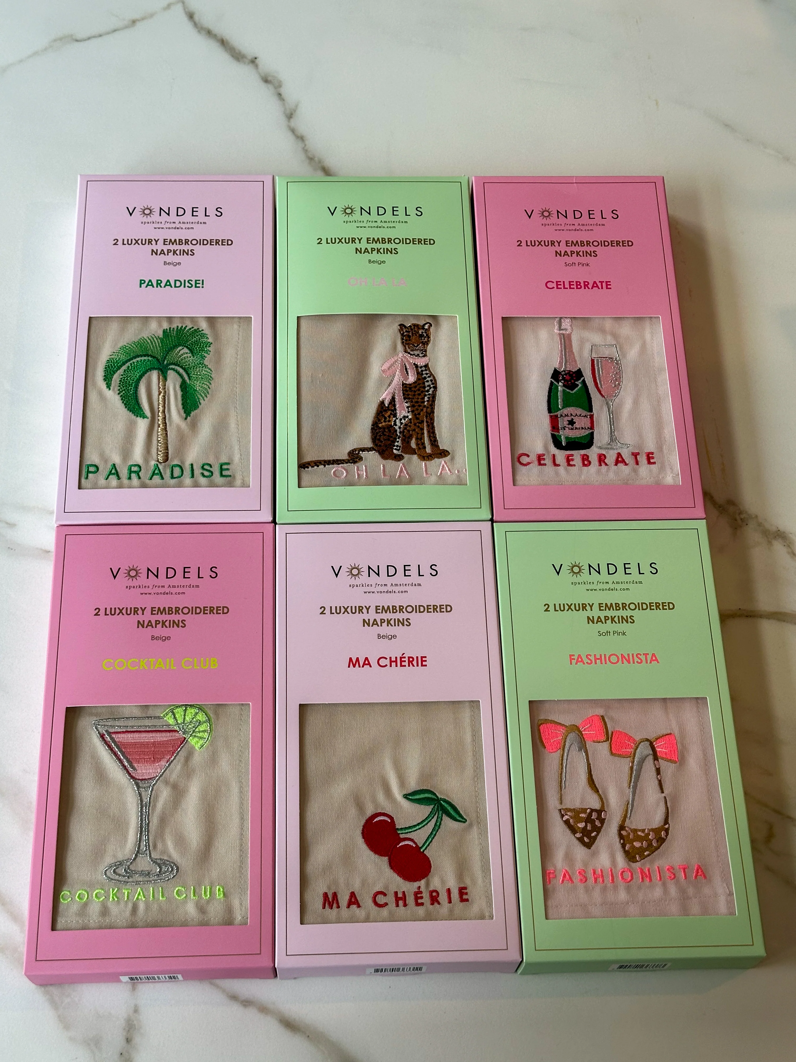 Vondels - Katoenen servetten FASHIONISTA Roze (set van 2) - Image 4