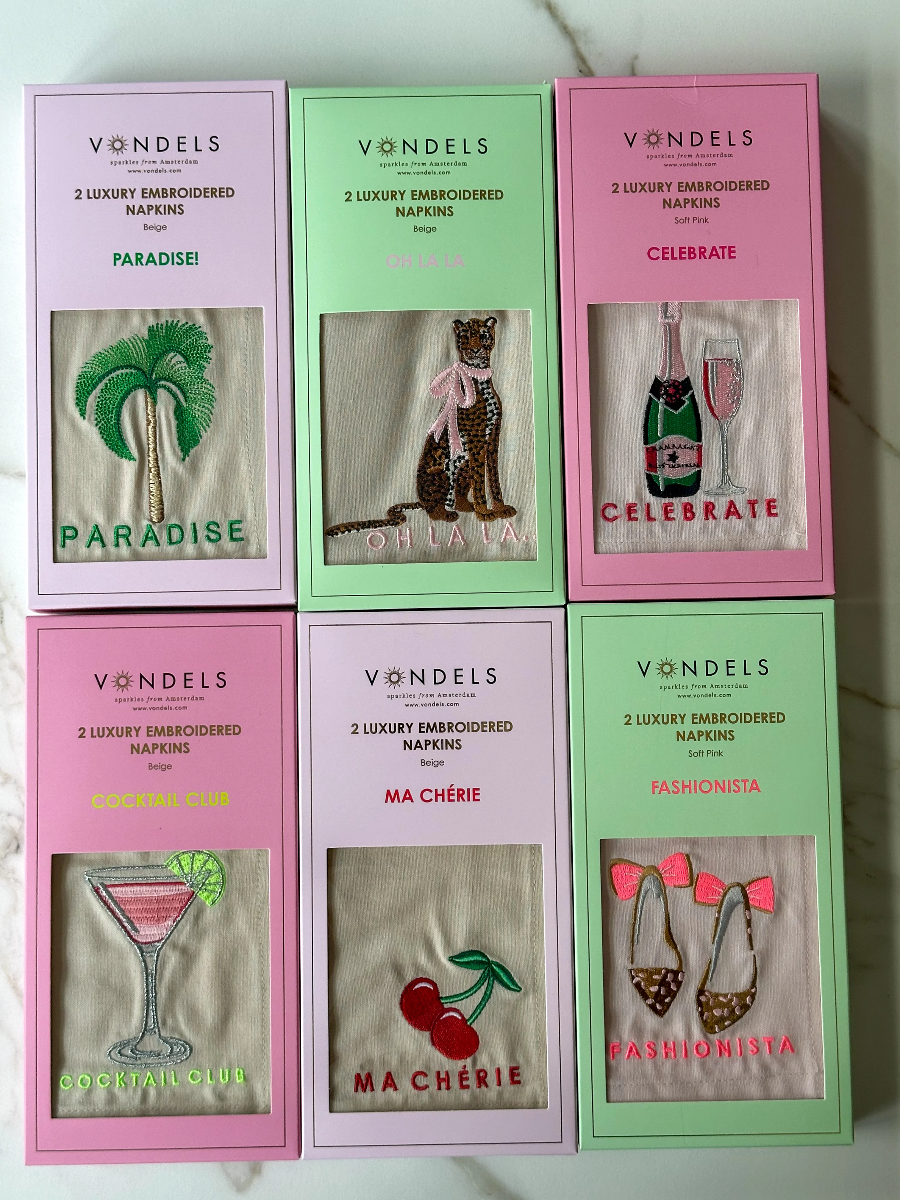 Vondels - Katoenen servetten FASHIONISTA Roze (set van 2) - Image 6