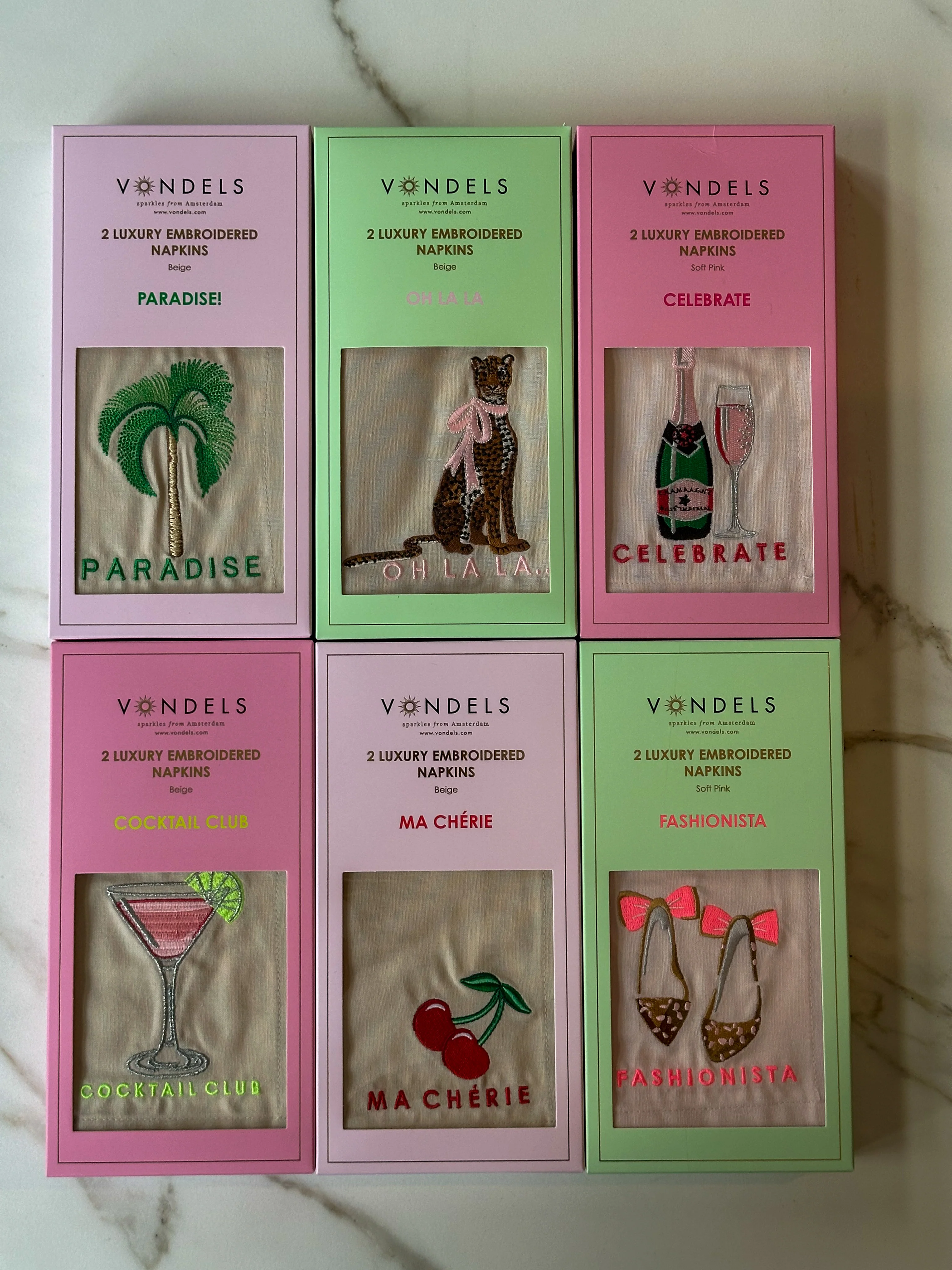 Vondels - Katoenen servetten MA CHERIE Beige (set van 2) - Image 4