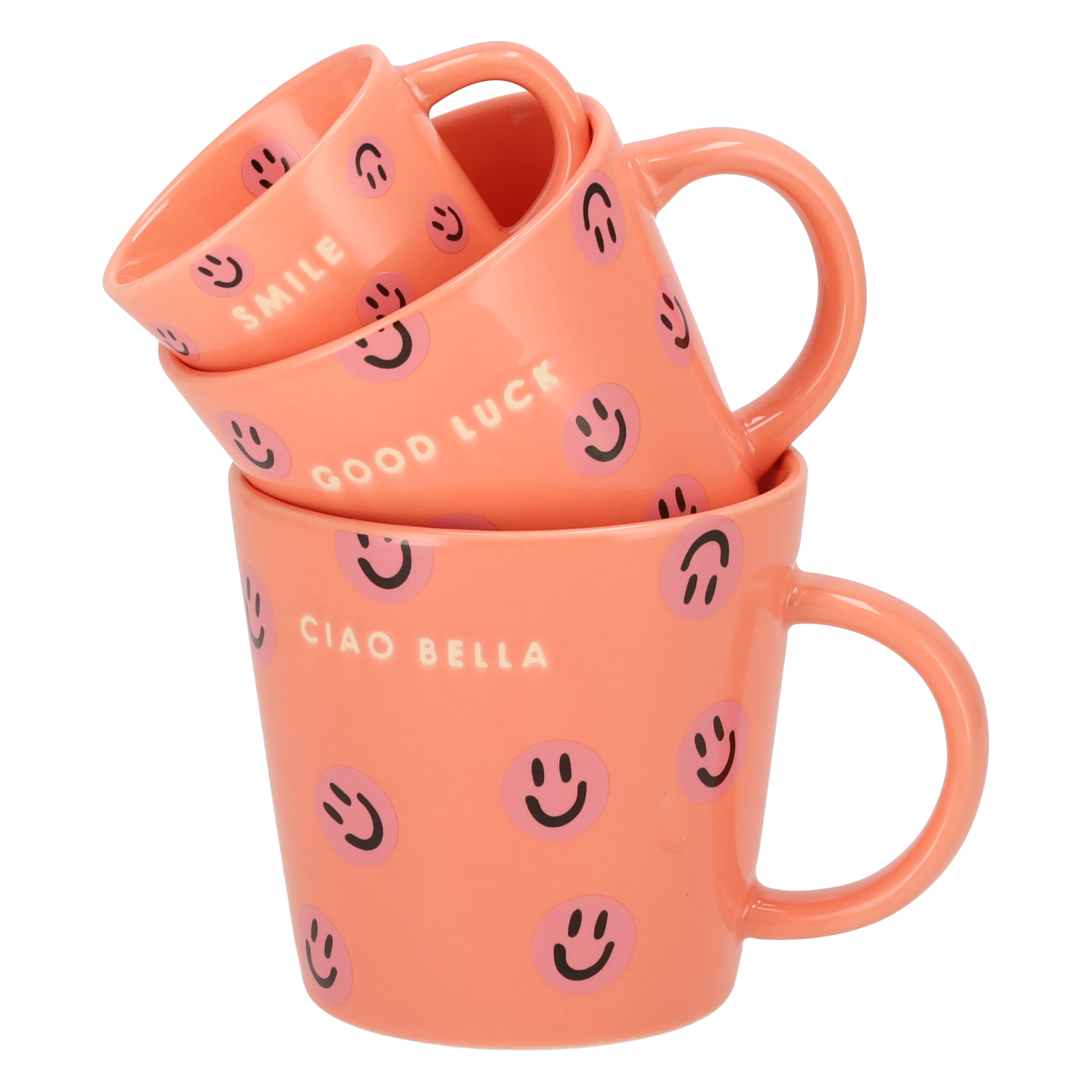 Vondels - Cappuccino mok smileys GOOD LUCK - Image 2