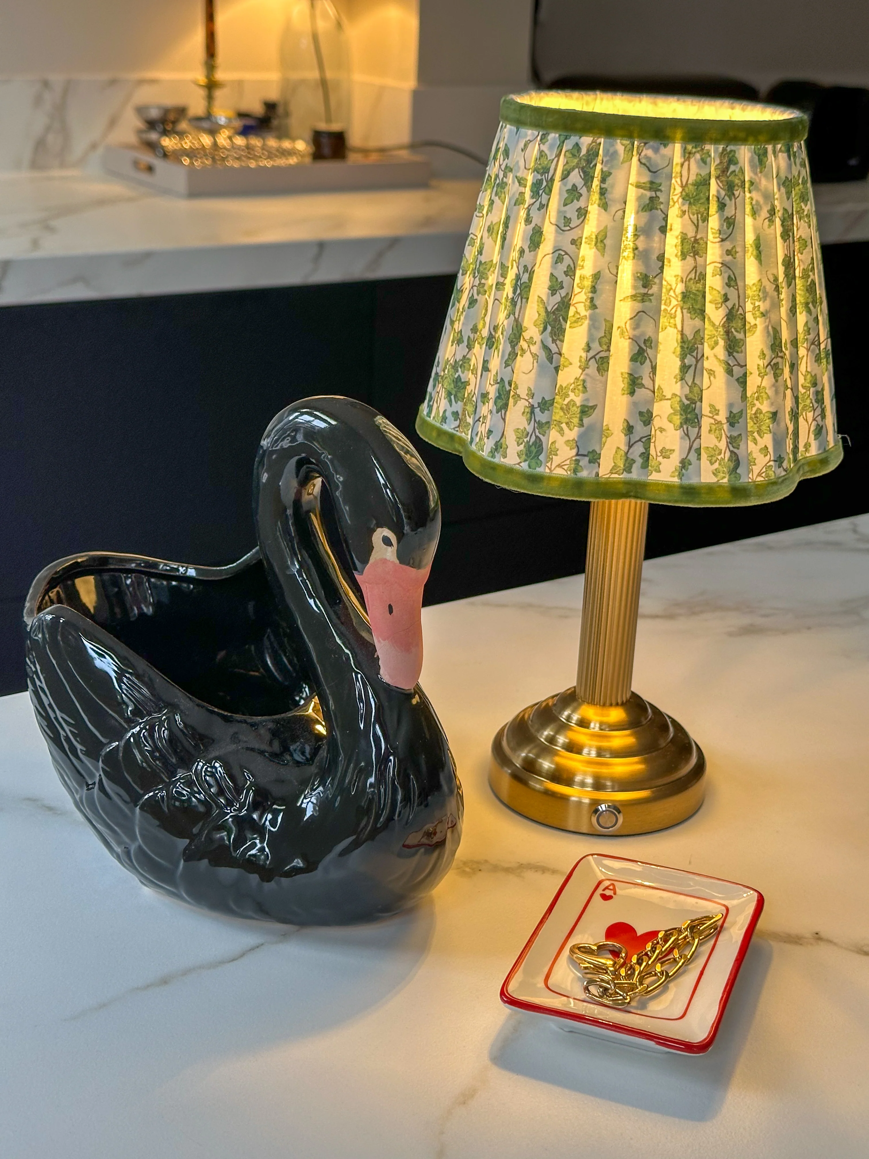 Zwarte zwaan aardewerk schaal - Image 3